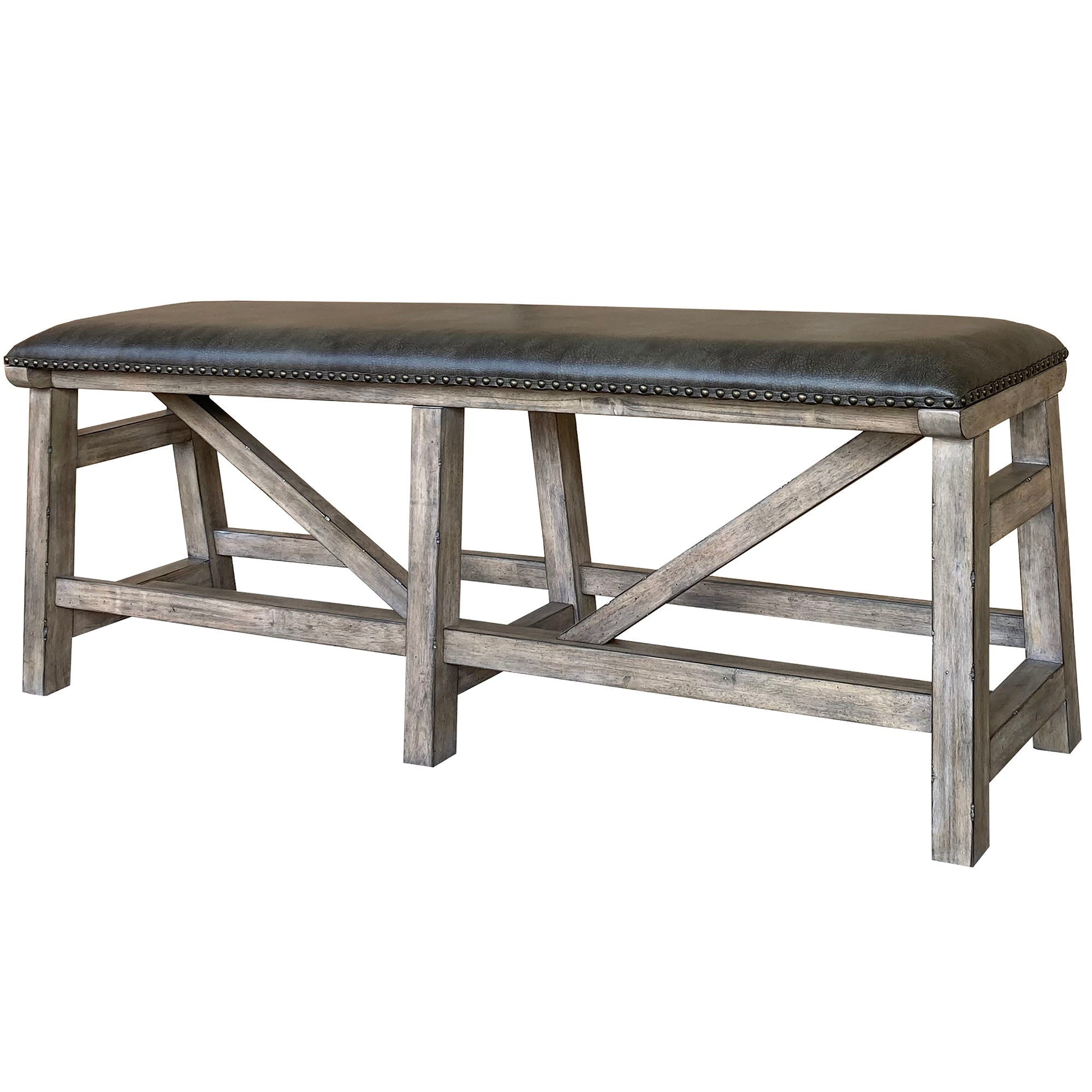 Lodge Dining - Bench Counter Upholstered - Siltstone - Urban Living Furniture (Los Angeles, CA)