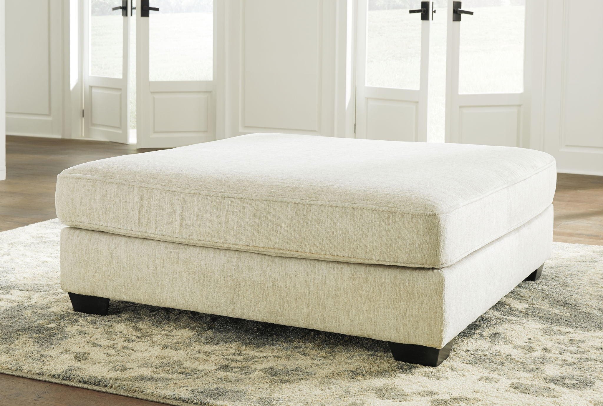 Rawcliffe - Parchment - Oversized Accent Ottoman - Urban Living Furniture (Los Angeles, CA)