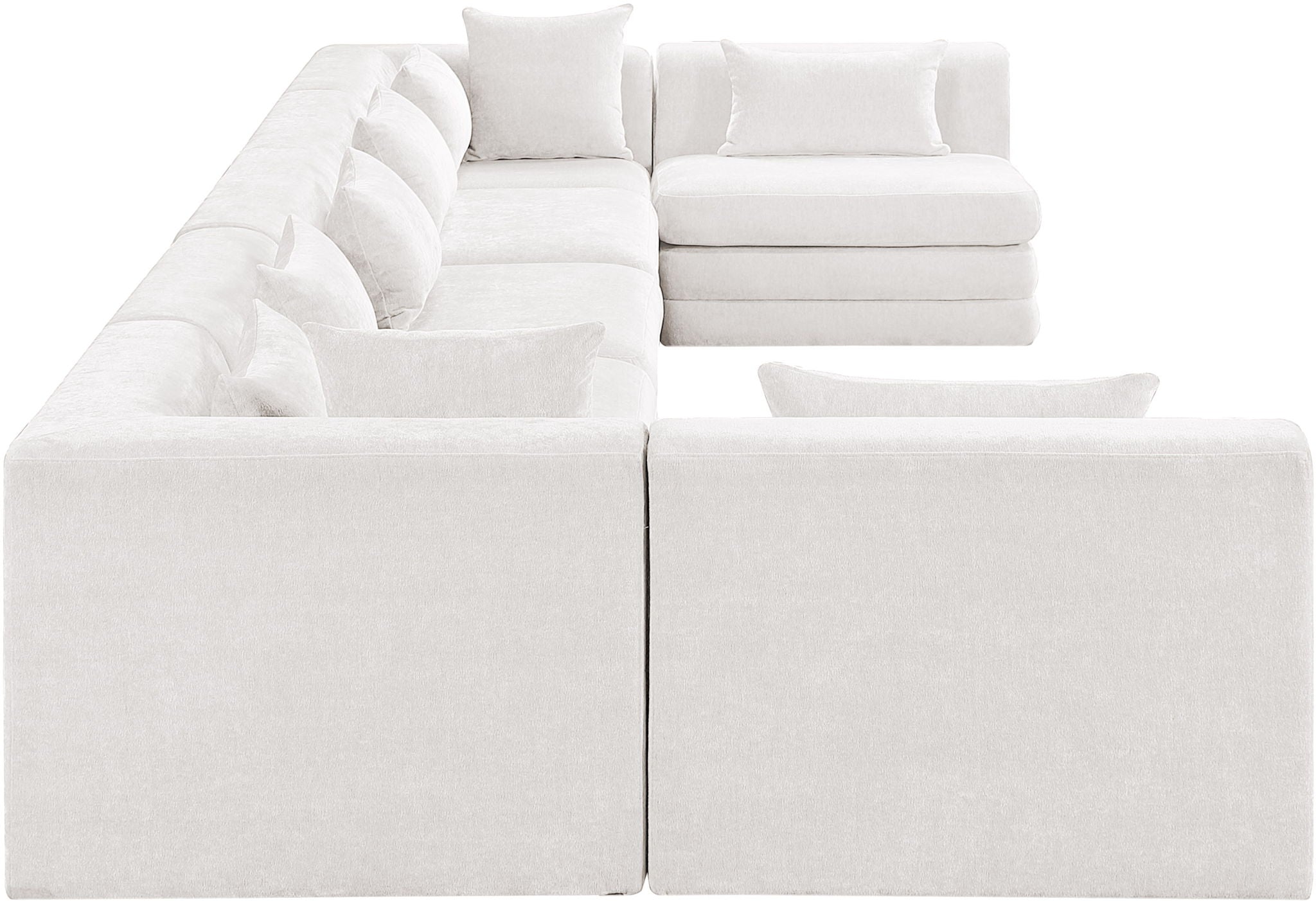 Stellar - 7 Piece Chenille Fabric Upholstered Modular Sectional