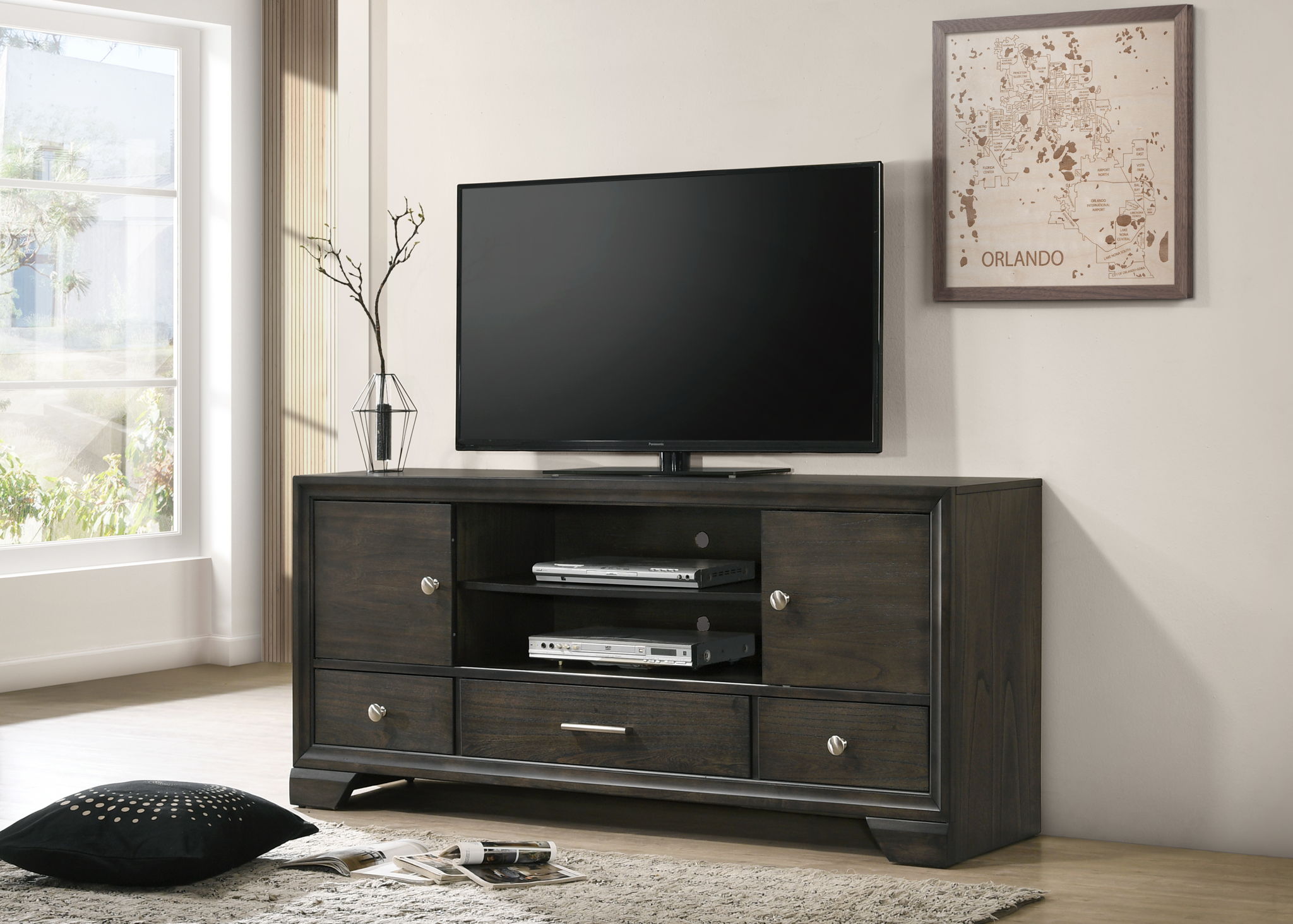 Jaymes - TV Stand - Gray - Urban Living Furniture (Los Angeles, CA)