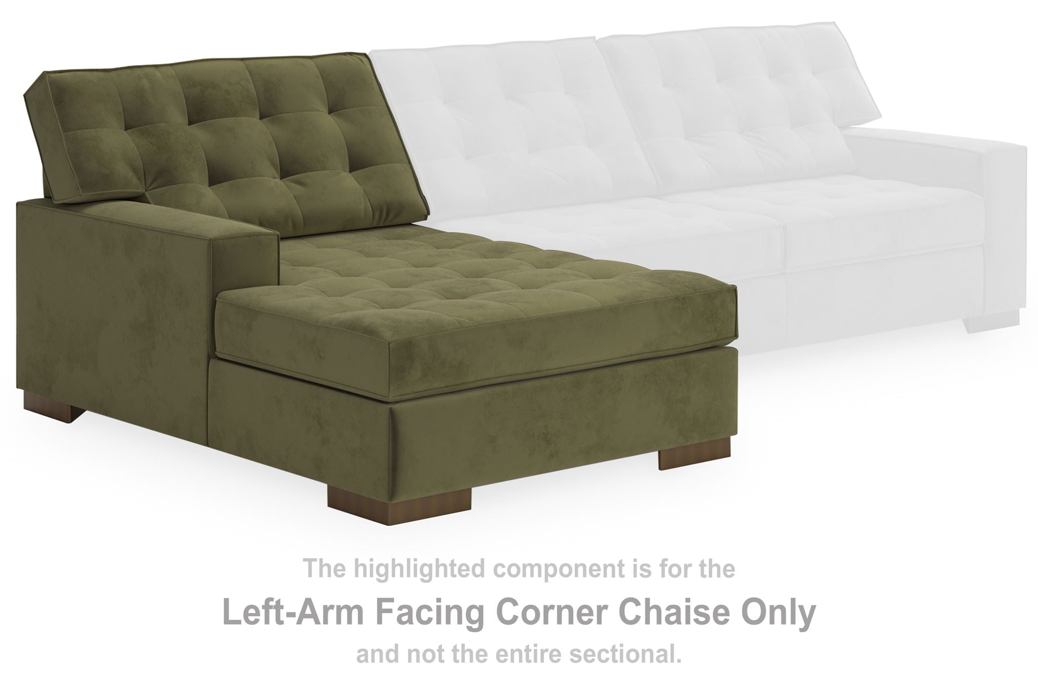 Caspian-Town - Olive - LAF Corner Chaise - Urban Living Furniture (Los Angeles, CA)
