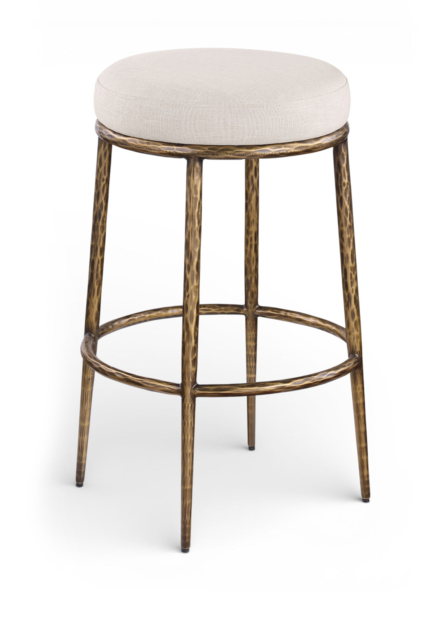 Ferro - Performance Fabric Upholstered Backless Bar Stool - Antique Brass - Urban Living Furniture (Los Angeles, CA)
