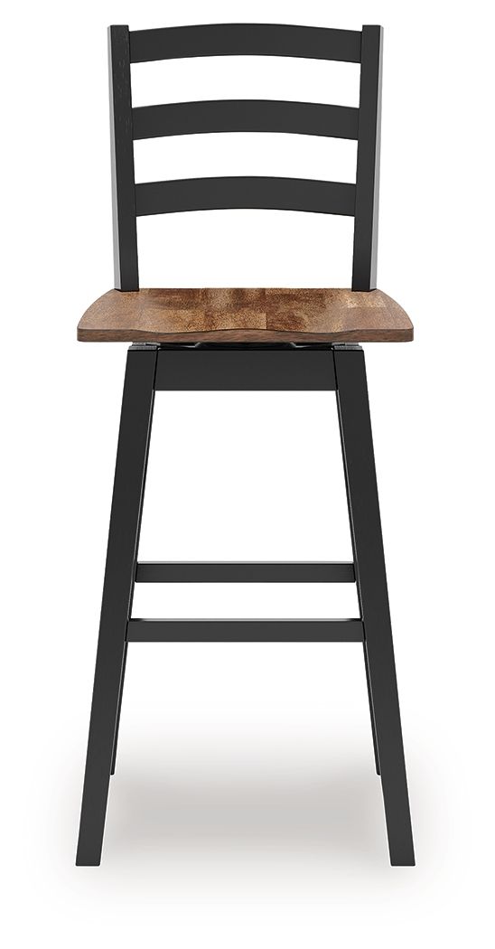 Wildenauer - Tall Swivel Barstool (Set of 2) - Brown / Black - Urban Living Furniture (Los Angeles, CA)
