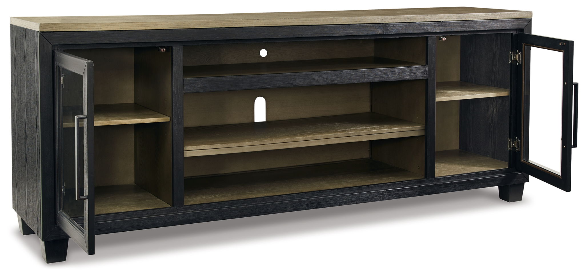 Foyland - Black / Brown - XL TV Stand w/Fireplace Option - Urban Living Furniture (Los Angeles, CA)