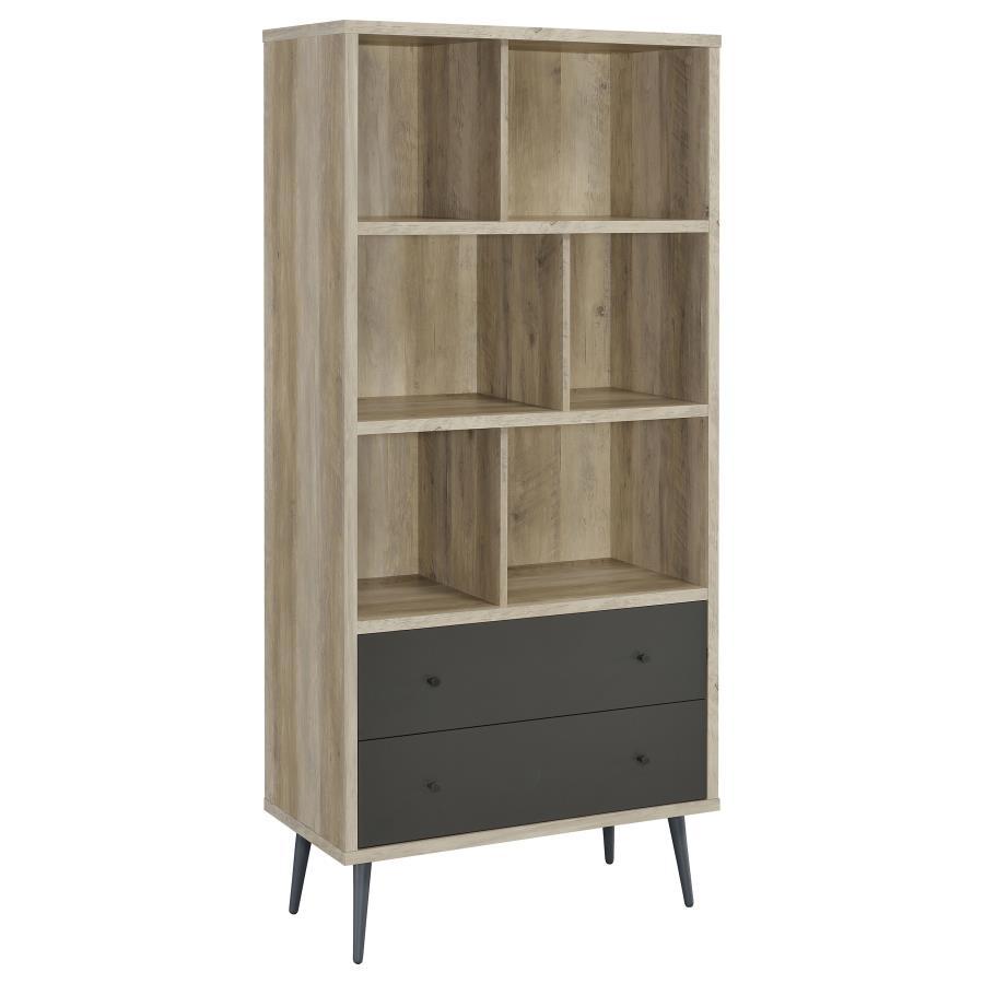 Maeve - 3-Shelf Bookcase With Drawers - Distressed Pine - Urban Living Furniture (Los Angeles, CA)