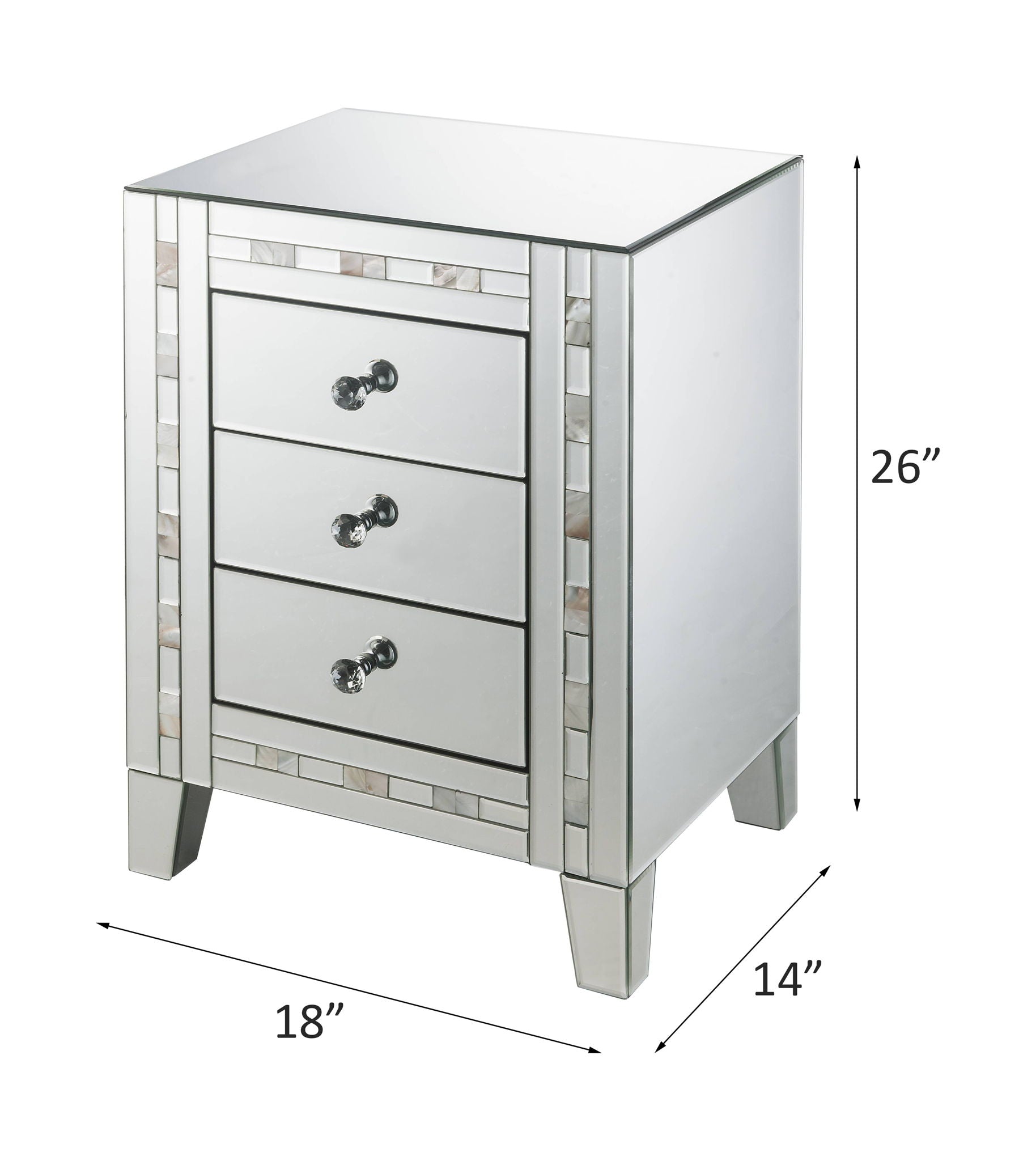 Nasa - Accent Table - Mirrored & Mother Pearl - Urban Living Furniture (Los Angeles, CA)