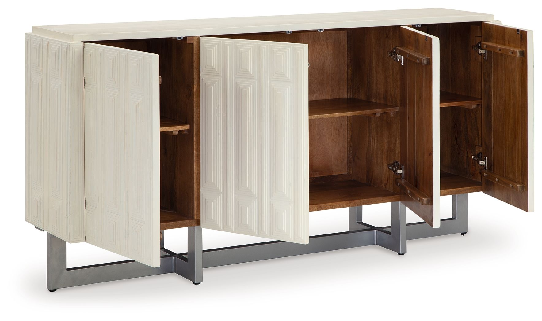 Ornawel - Distressed White - Accent Cabinet - Urban Living Furniture (Los Angeles, CA)