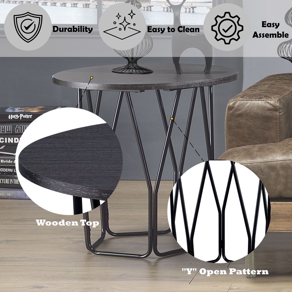 Sytira - End Table - Espresso & Black - Urban Living Furniture (Los Angeles, CA)