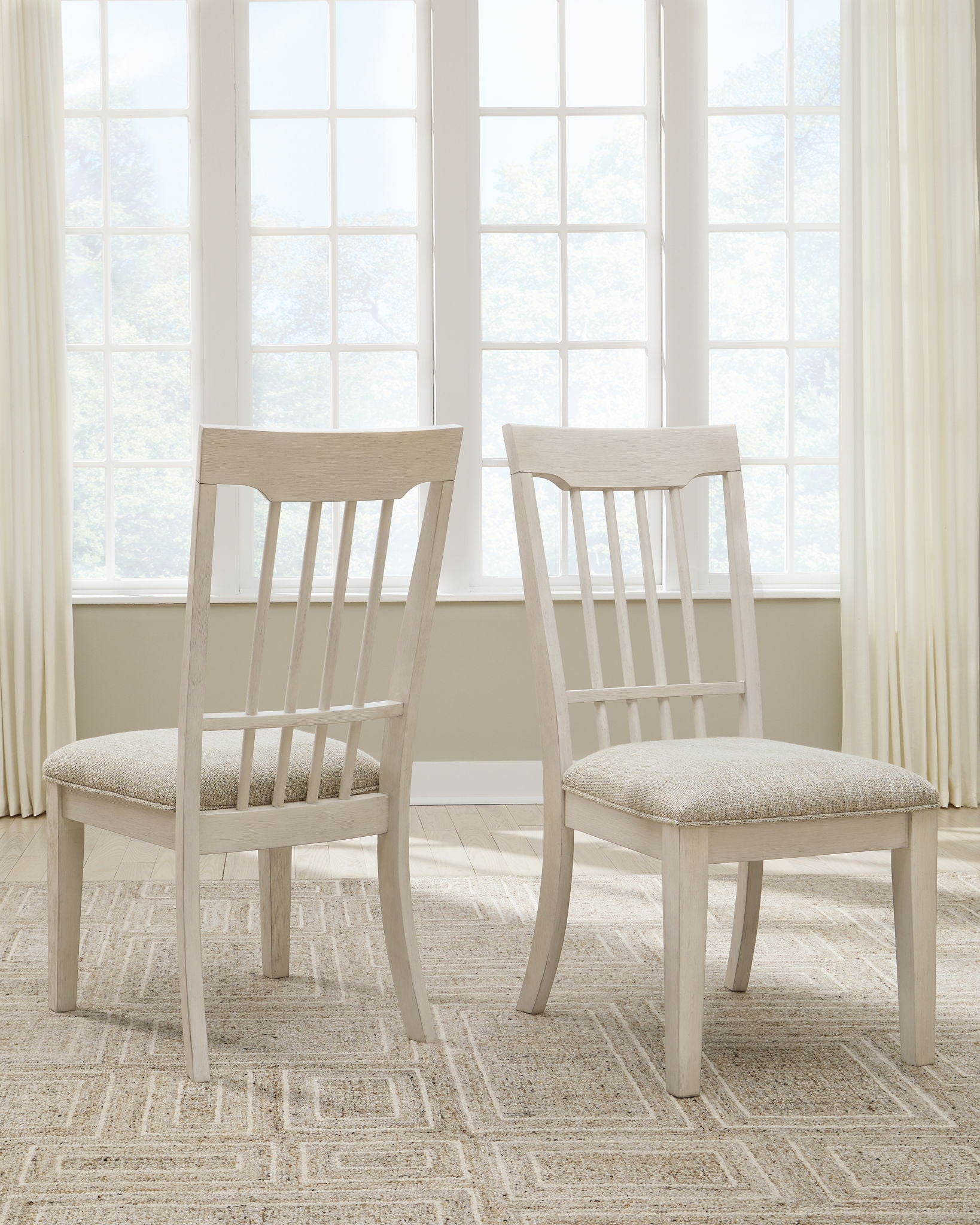 Shaybrock - Antique White / Brown - Dining Upholstered Side Chair (Set of 2) - Urban Living Furniture (Los Angeles, CA)