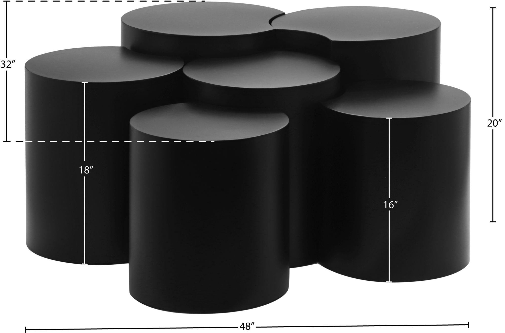 Dimple - 20" 6 Piece Modular Coffee Table - Urban Living Furniture (Los Angeles, CA)