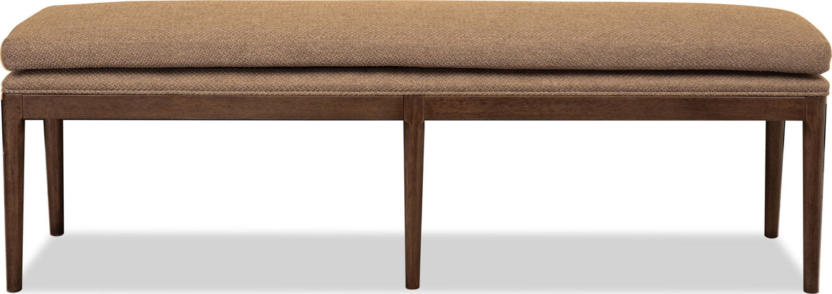 Carlisle - Upholstered Bench - Light Brown / Pecan Pie