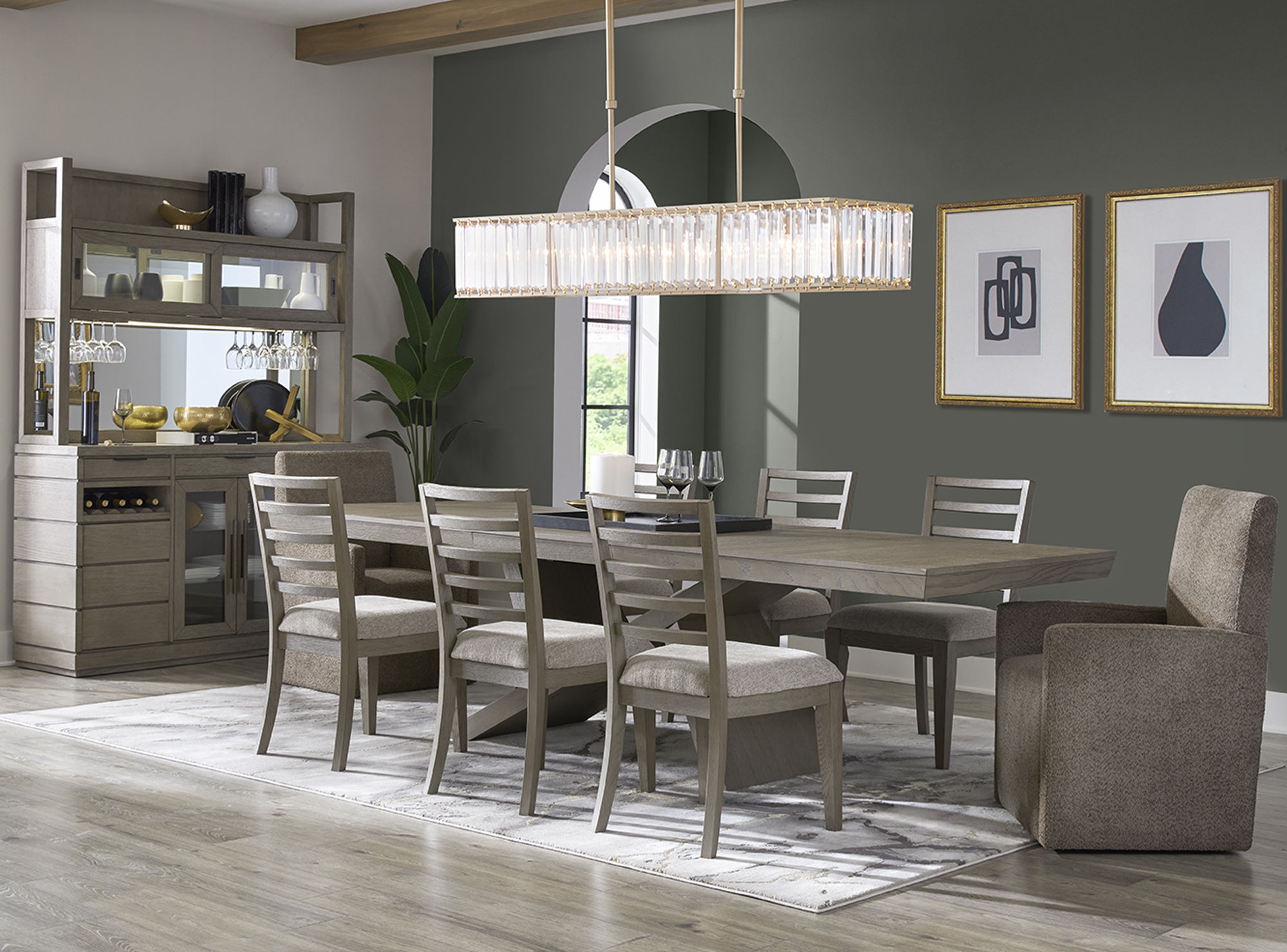 Pure Modern Dining - Buffet With Hutch - Moonstone - Urban Living Furniture (Los Angeles, CA)