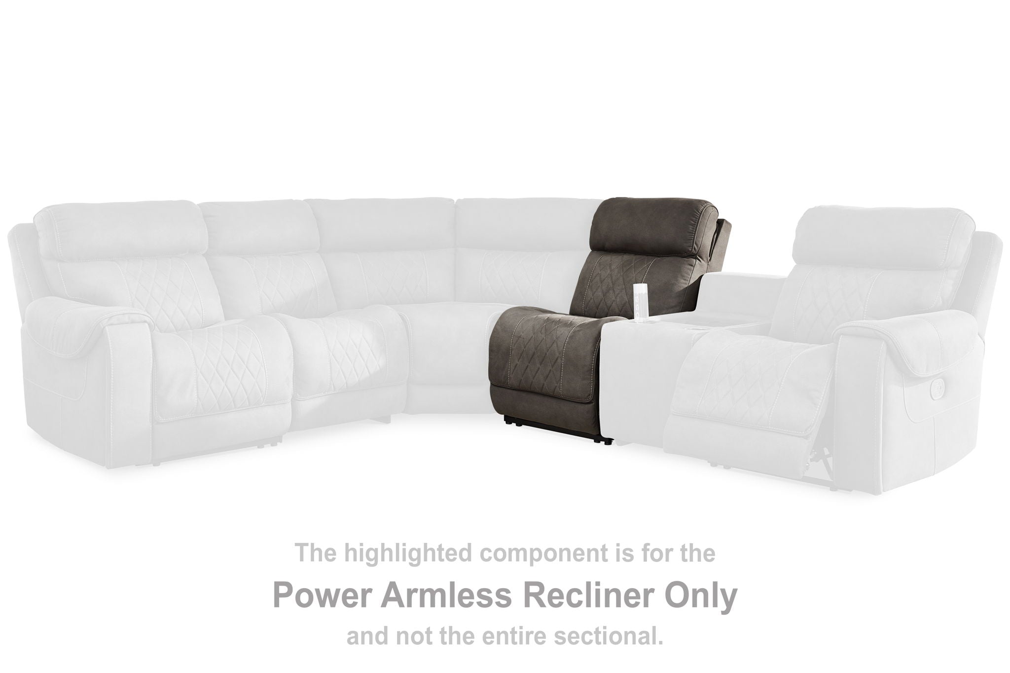 Hoopster - Gunmetal - Pwr Armless Rec W/Adj Headrest - Urban Living Furniture (Los Angeles, CA)