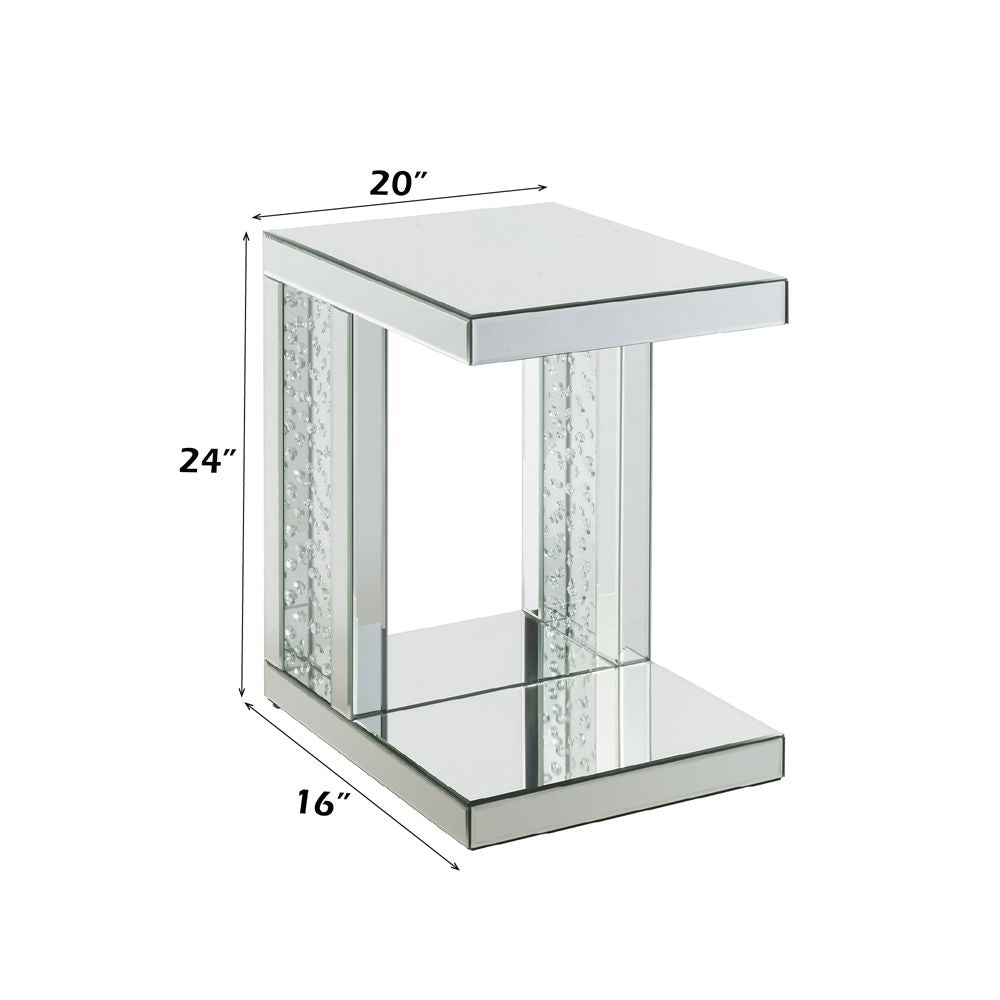 Nysa - 24" Accent Table - Mirrored & Faux Crystals Inlay - Urban Living Furniture (Los Angeles, CA)