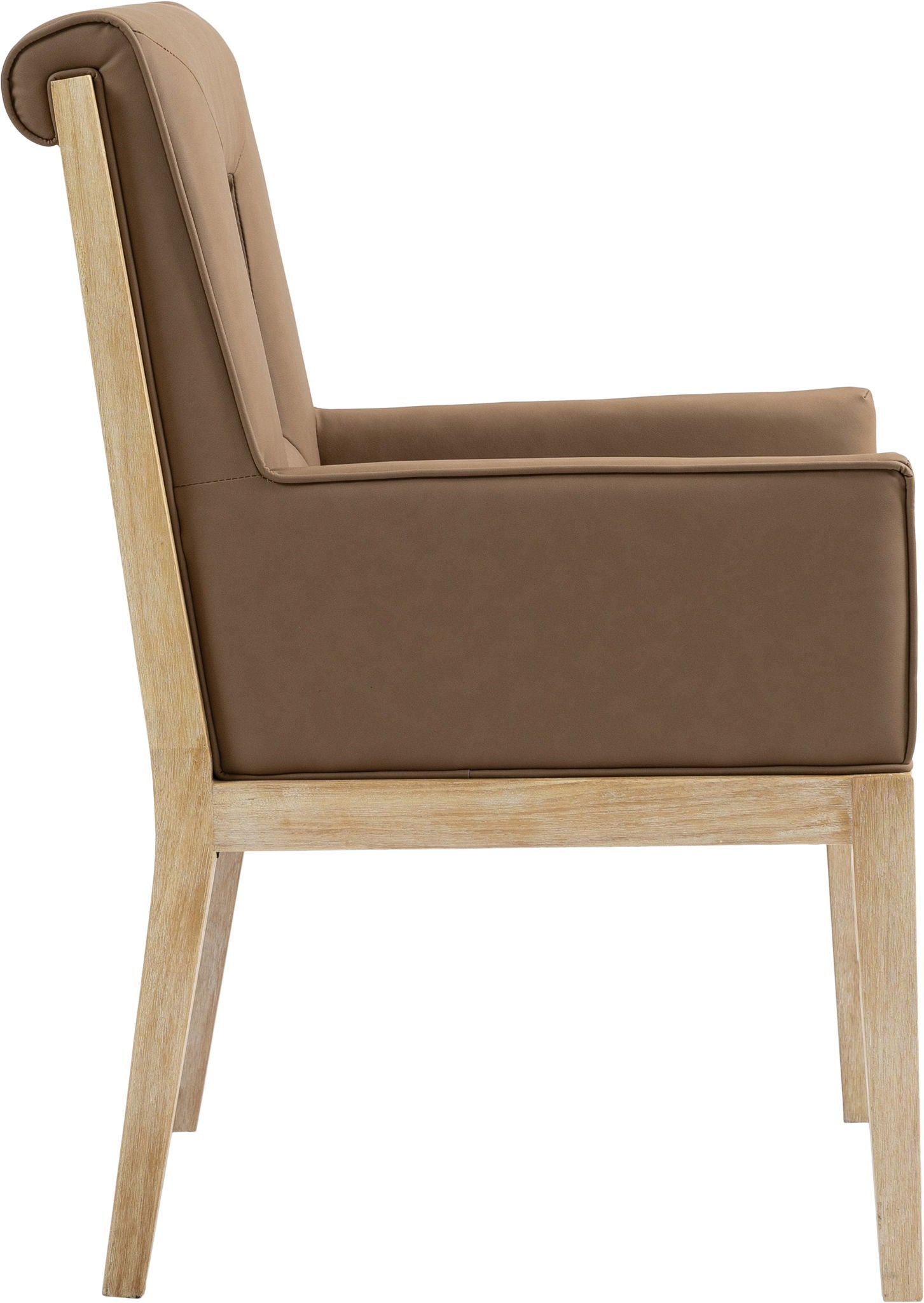 Gwendolyn - Faux Leather Dining Arm Chair With Natural Frame - Urban Living Furniture (Los Angeles, CA)