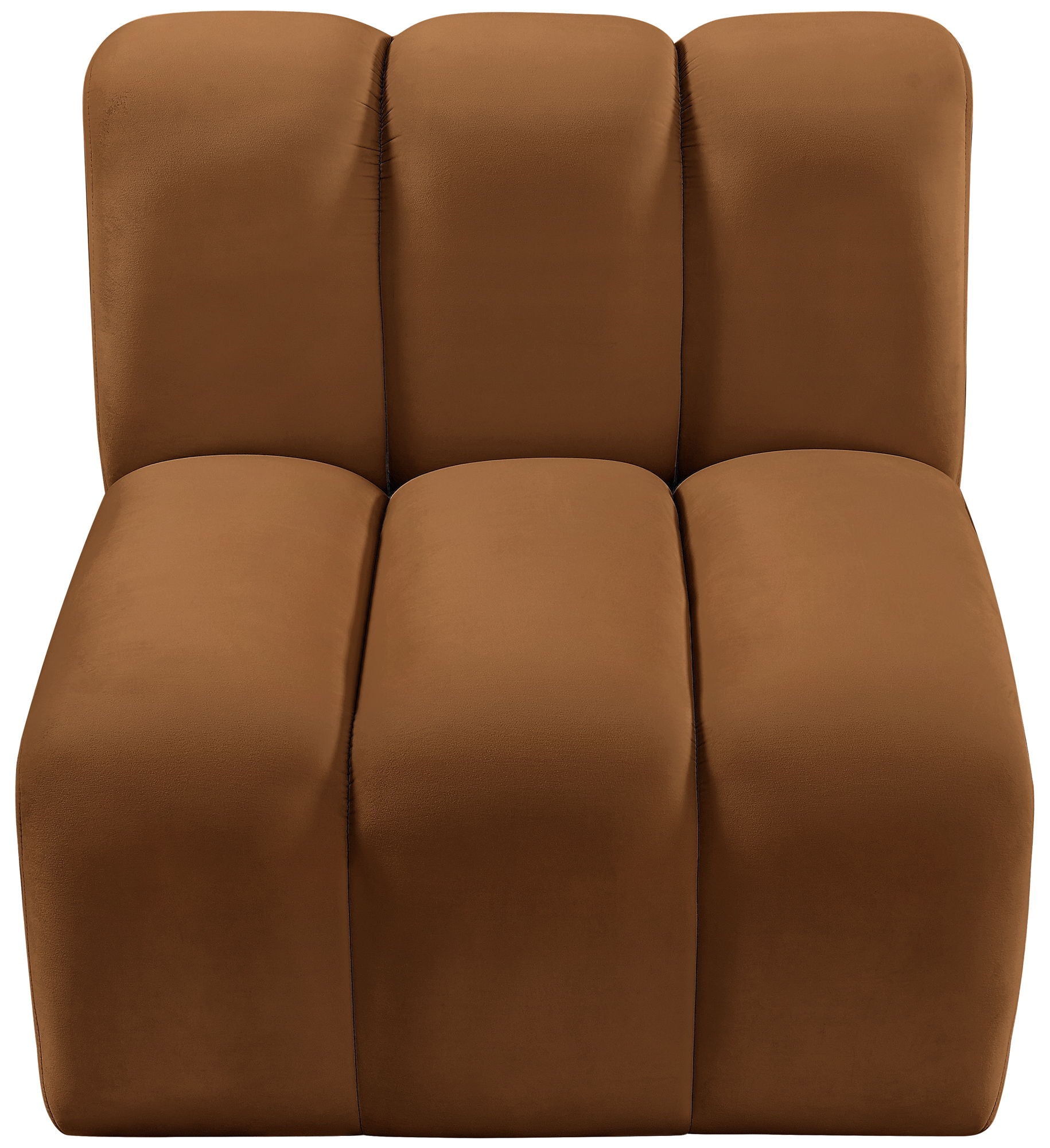 Arc - Velvet Straight Chair - Saddle - Urban Living Furniture (Los Angeles, CA)