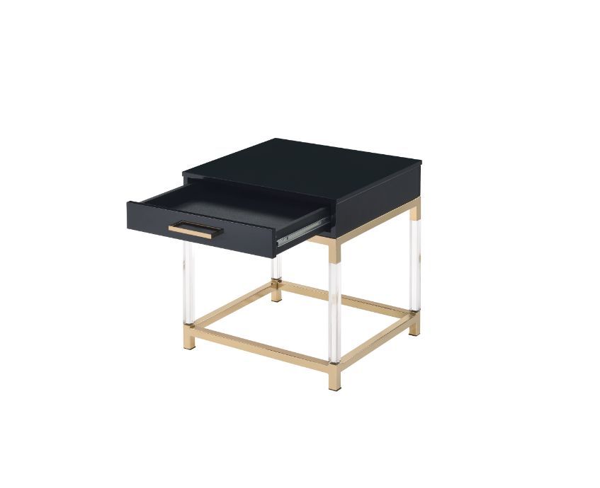 Adiel - End Table - Black & Gold - Urban Living Furniture (Los Angeles, CA)