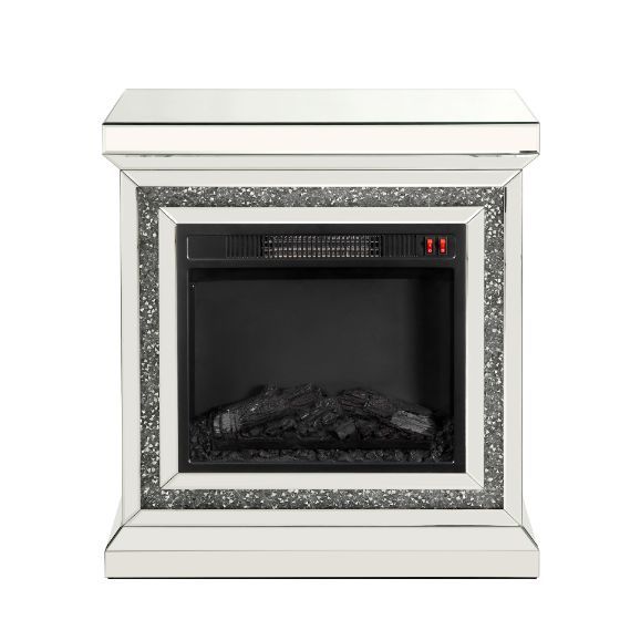Noralie - 28" Fireplace - Mirrored & Faux Diamonds - Urban Living Furniture (Los Angeles, CA)