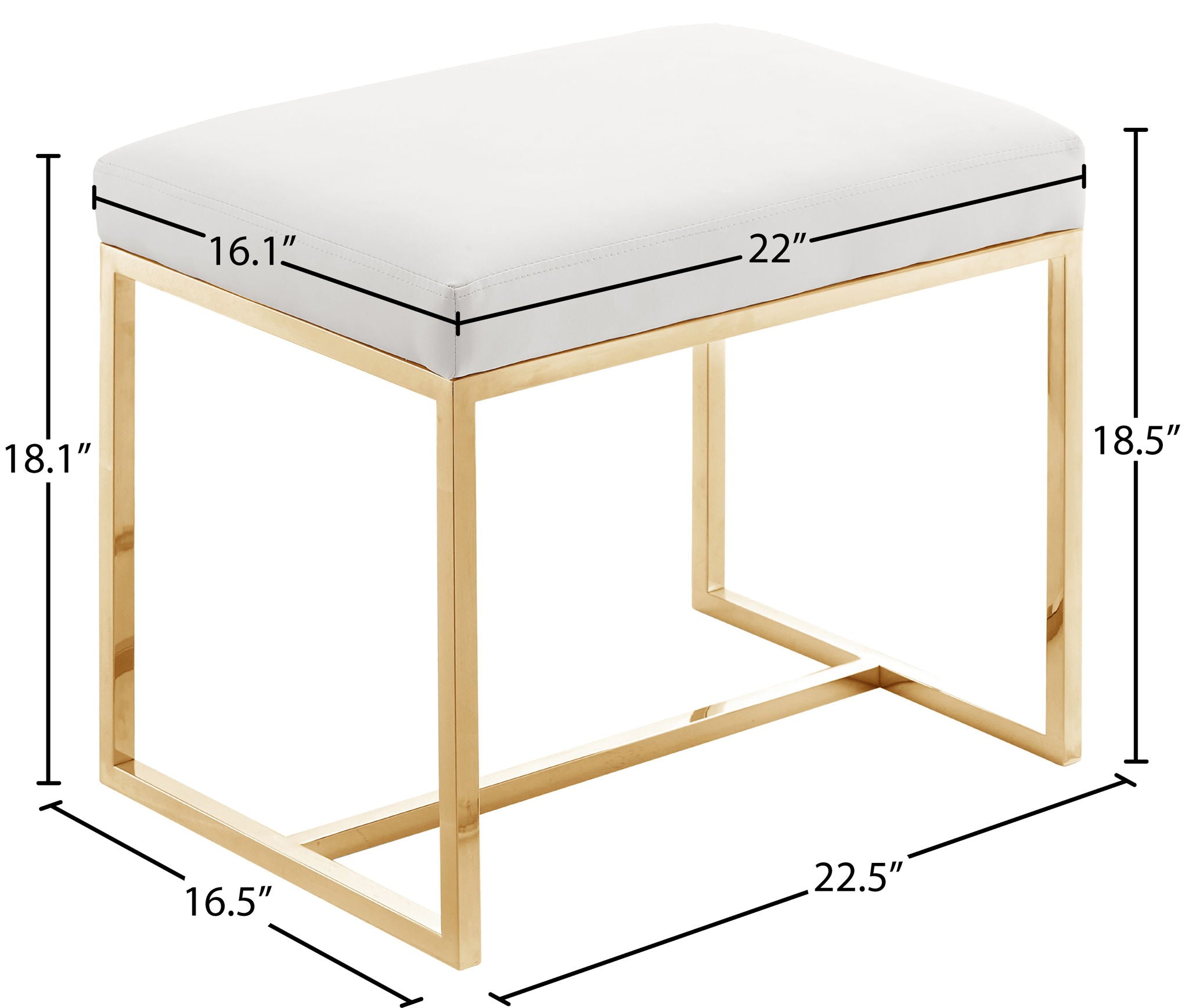 Monroe - Stool Ottoman - Urban Living Furniture (Los Angeles, CA)