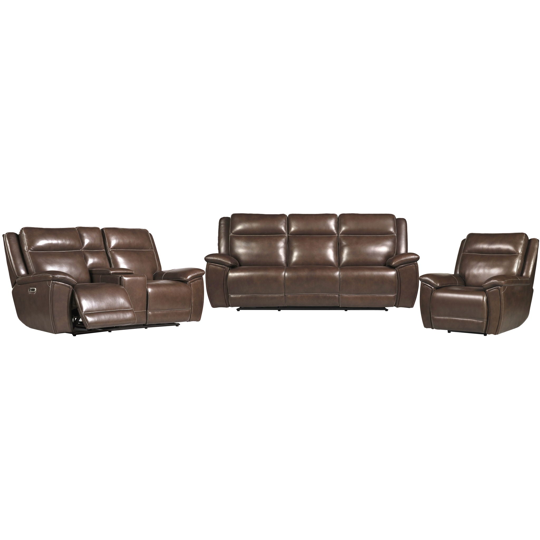 Jameson - Power Zero Gravity Console Loveseat - Hickory - Urban Living Furniture (Los Angeles, CA)