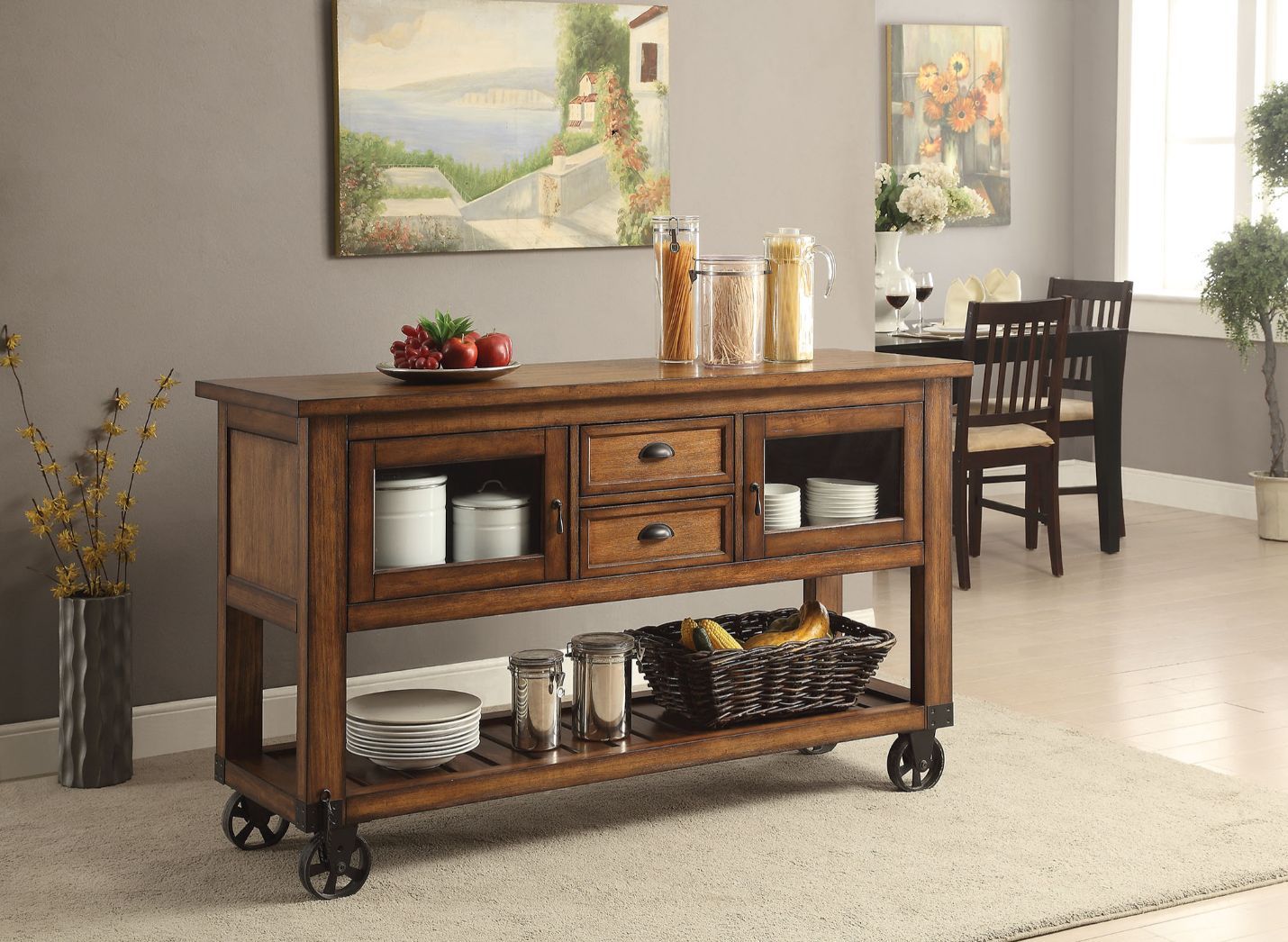 Kadri - Kitchen Cart - Distressed Chestnut - Urban Living Furniture (Los Angeles, CA)