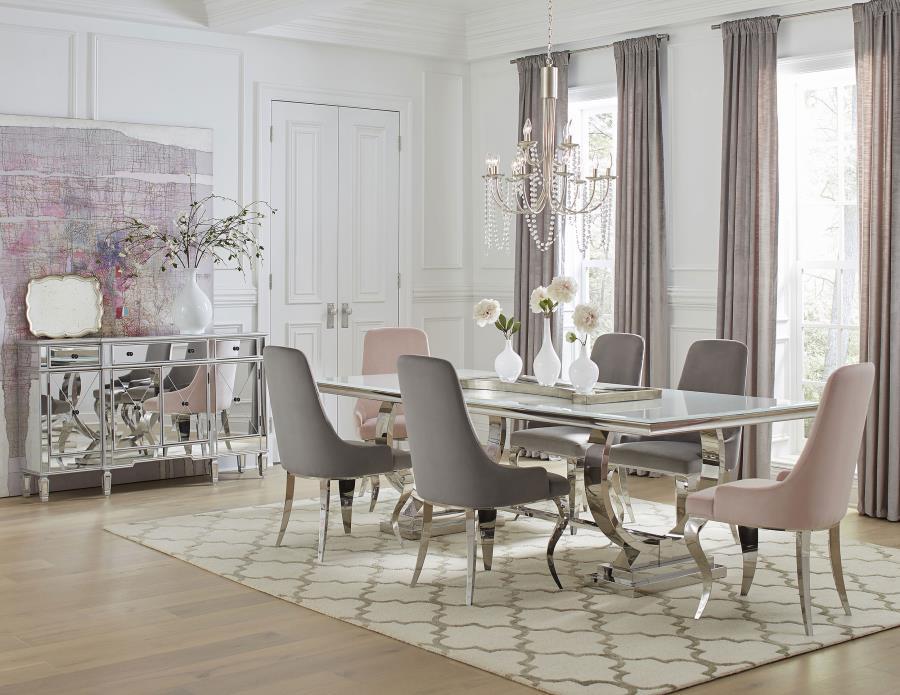 Antoine - Rectangle Glass Top Dining Table Set - Urban Living Furniture (Los Angeles, CA)