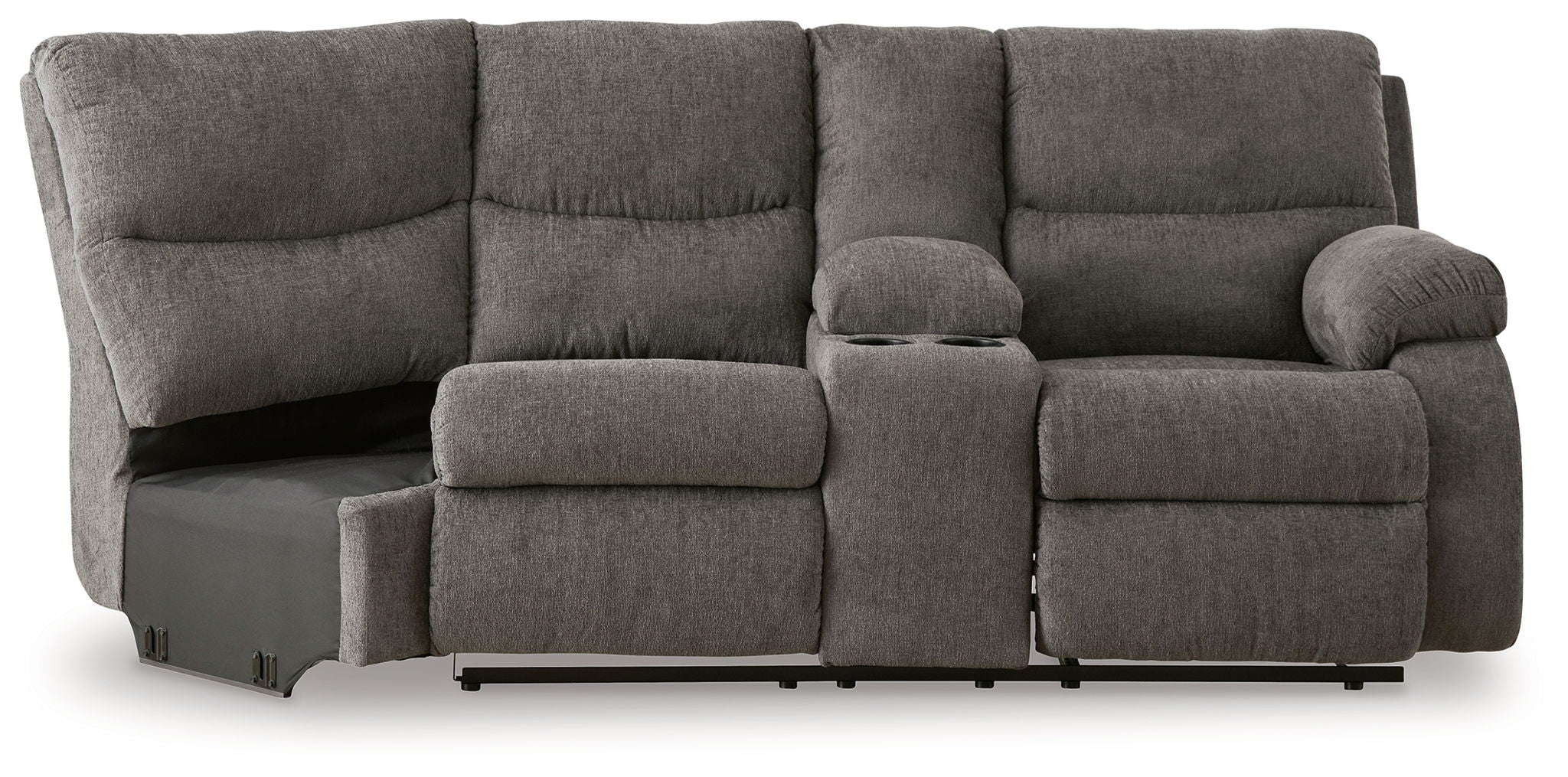 Museum - Pewter - Raf Reclining Loveseat With Console - Urban Living Furniture (Los Angeles, CA)