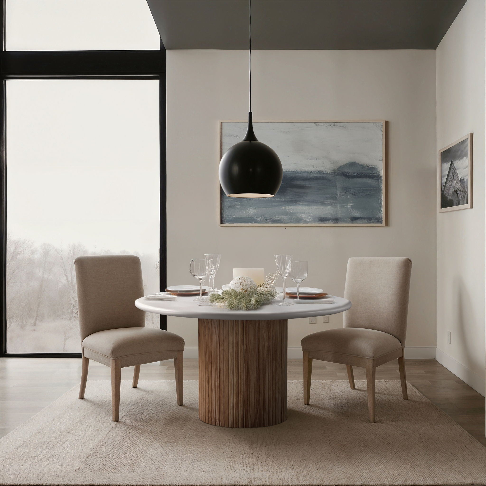 Sanremo - Concrete 53" Finished Concrete Indoor / Outdoor Dining Table - White - Urban Living Furniture (Los Angeles, CA)