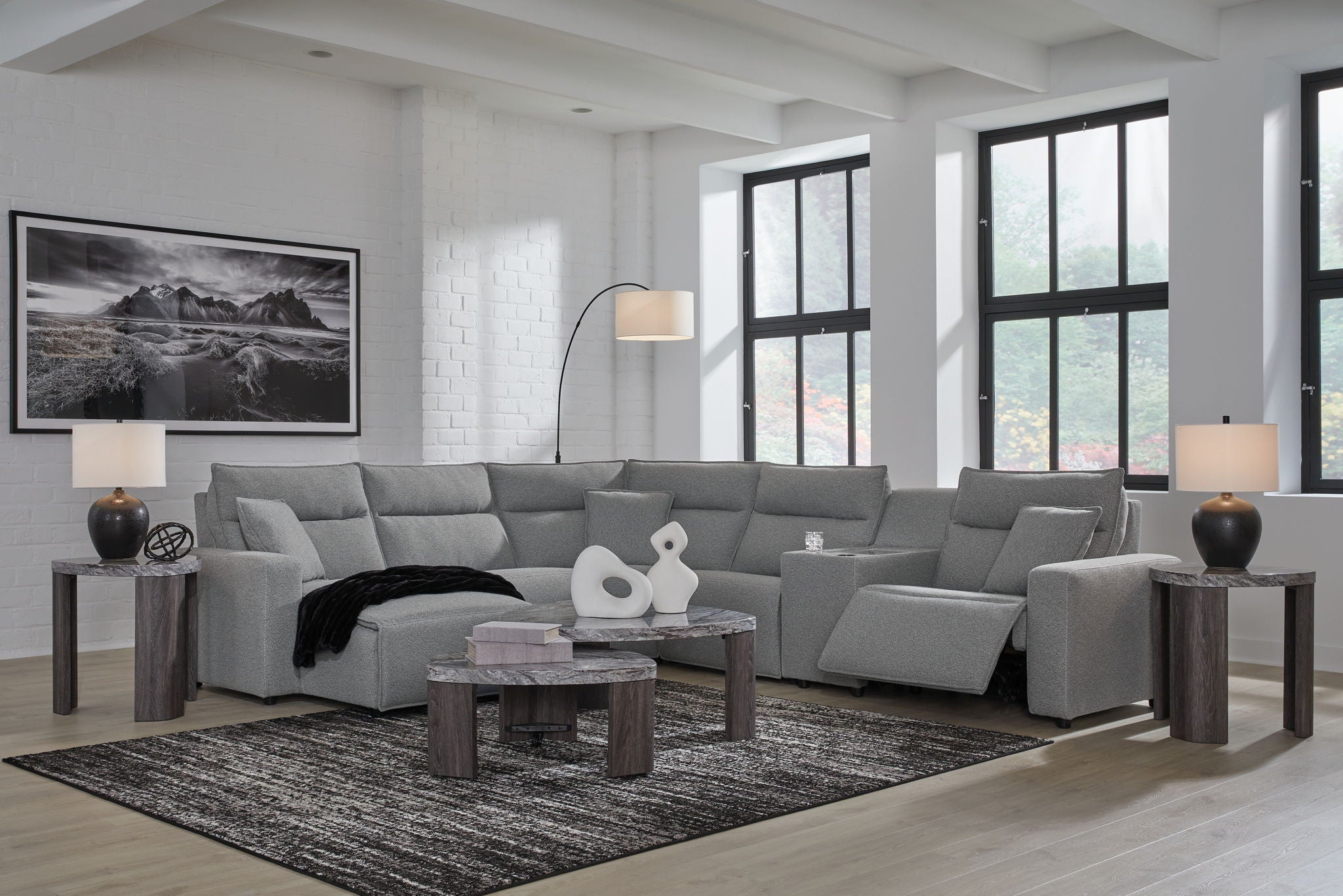 ModMax II - Salt And Pepper - Reclining Sectional - Urban Living Furniture (Los Angeles, CA)