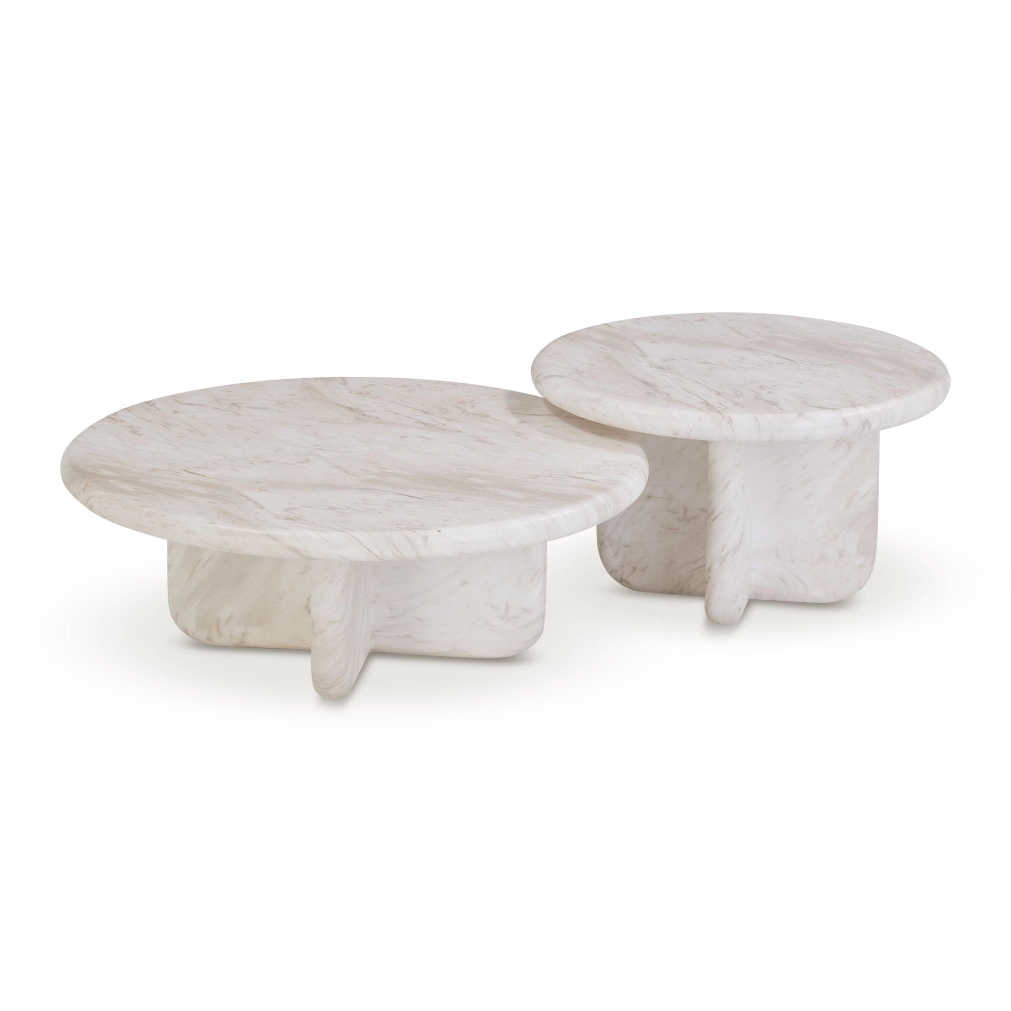 Juju - Nesting Indoor / Outdoor Coffee Tables (Set of 2) - White - Urban Living Furniture (Los Angeles, CA)