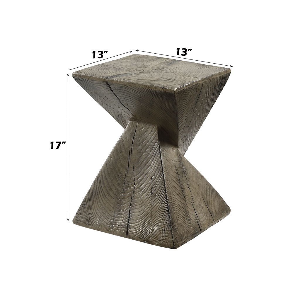 Zahi - Accent Table - Weathered Oak
