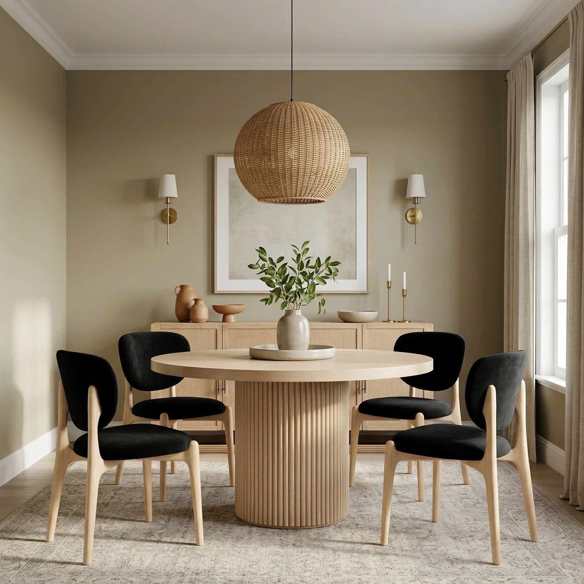 Velora - Upholstered Dining Chair (Set of 2) - Natural Base - Urban Living Furniture (Los Angeles, CA)