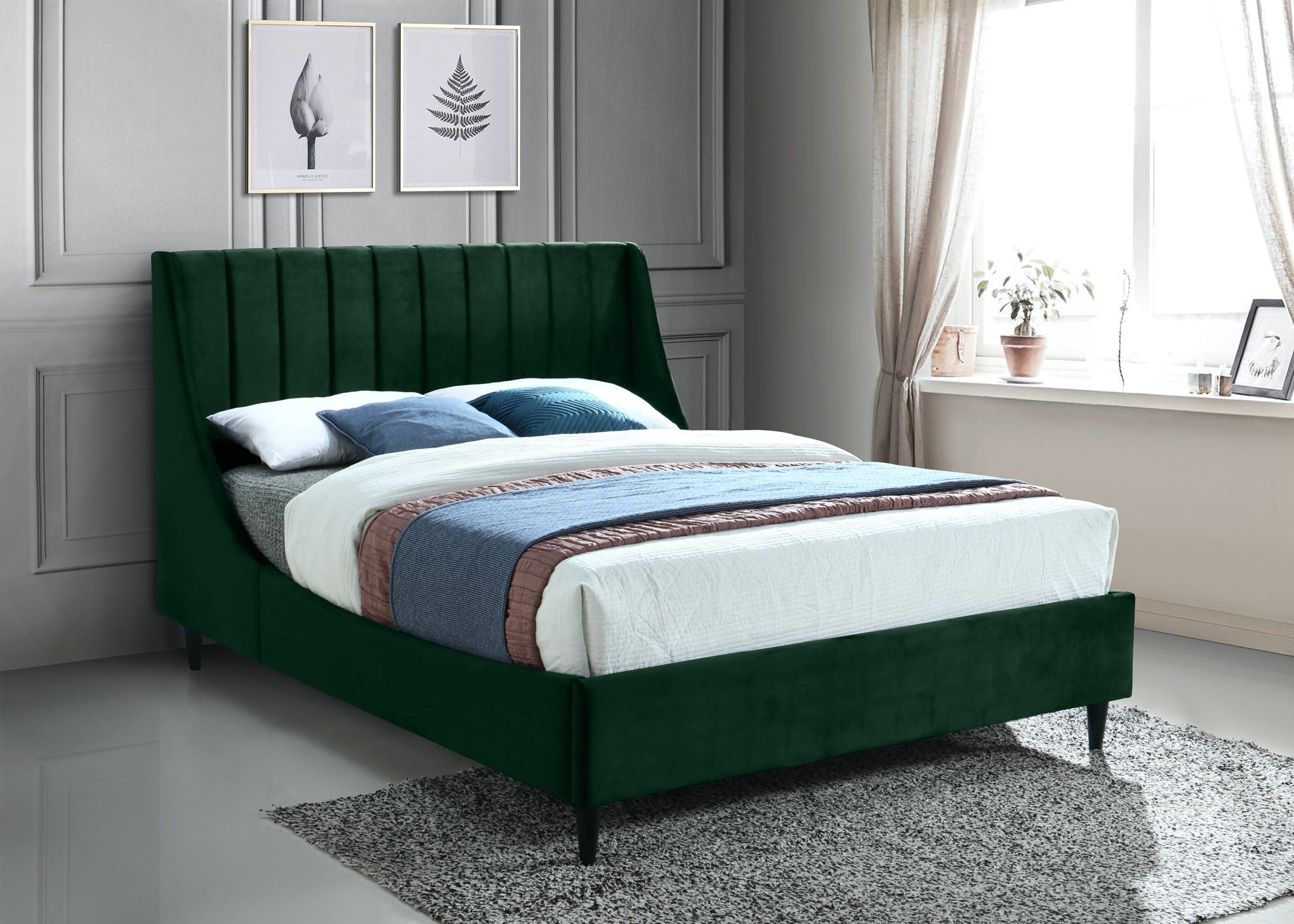 Eva - Velvet Bed - Urban Living Furniture (Los Angeles, CA)