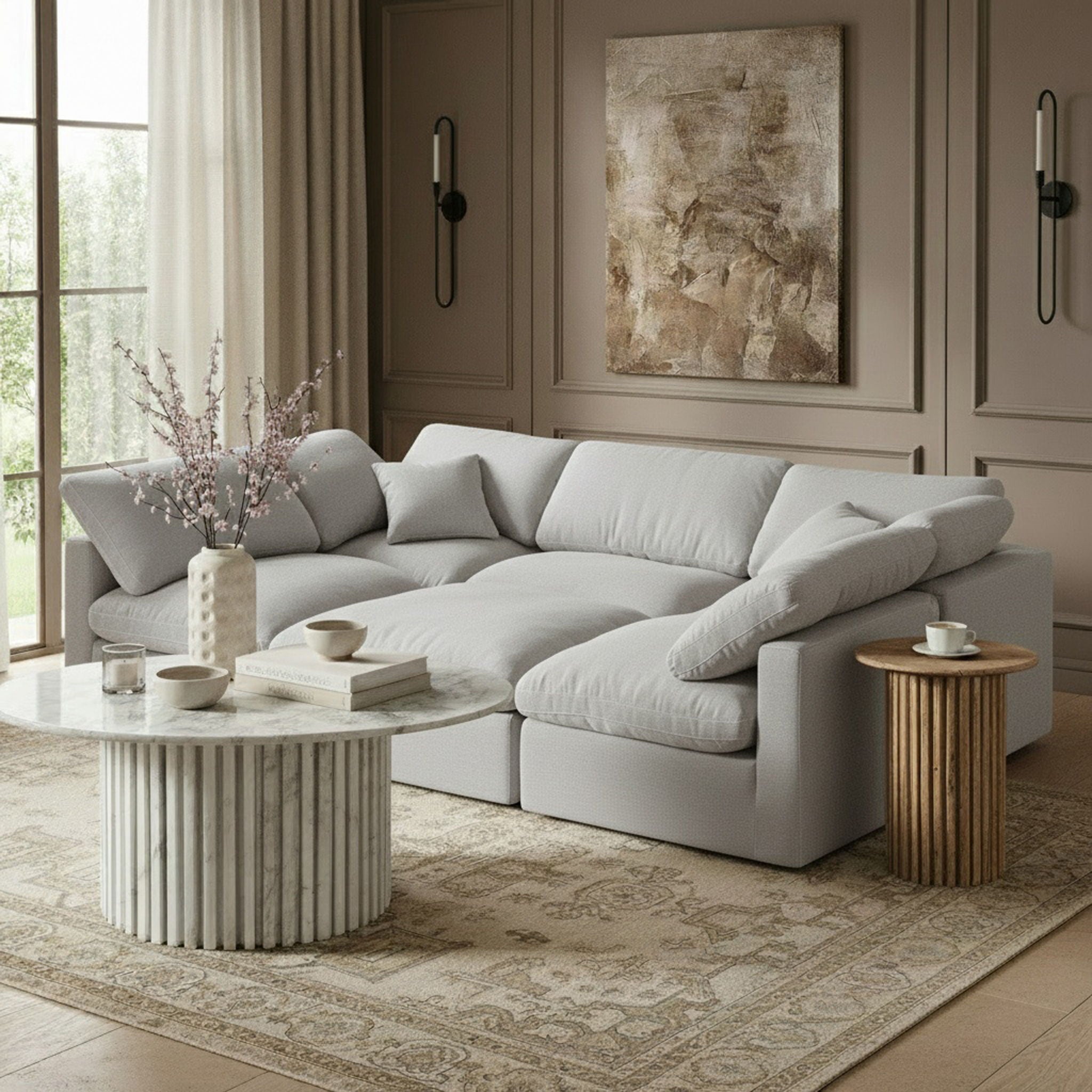 Indulge - Linen 6 Piece Modular Sectional - Urban Living Furniture (Los Angeles, CA)