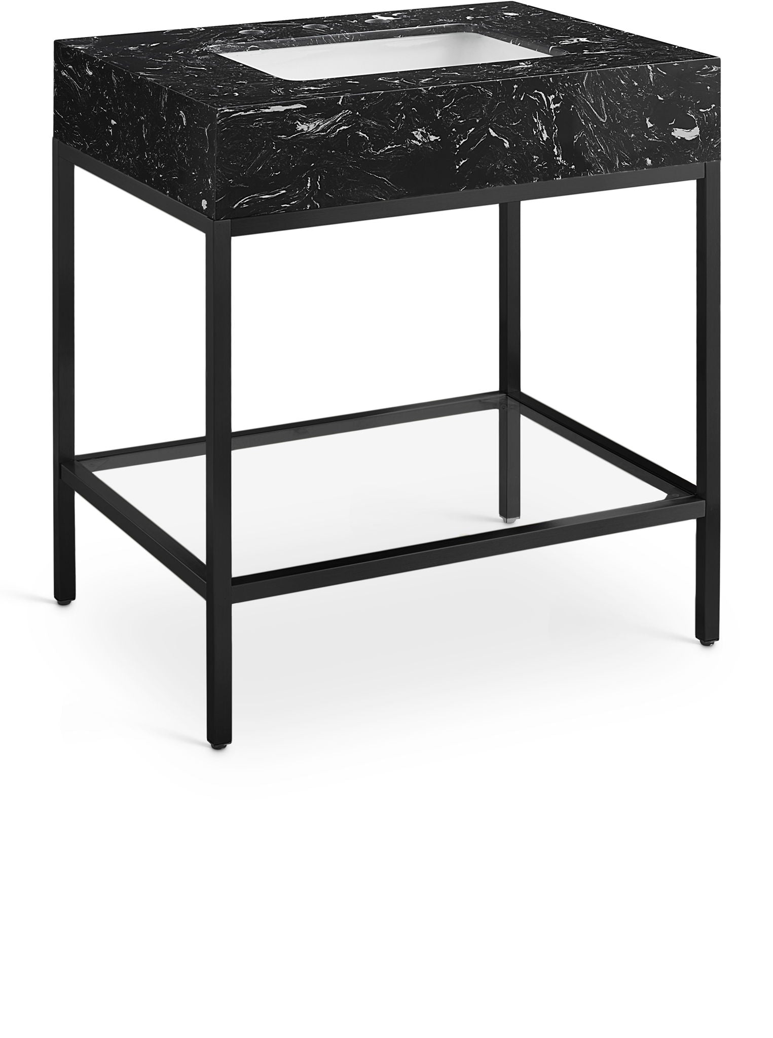 Marmo - Engineered Marble Bathroom Vanity With Black Base - Urban Living Furniture (Los Angeles, CA)