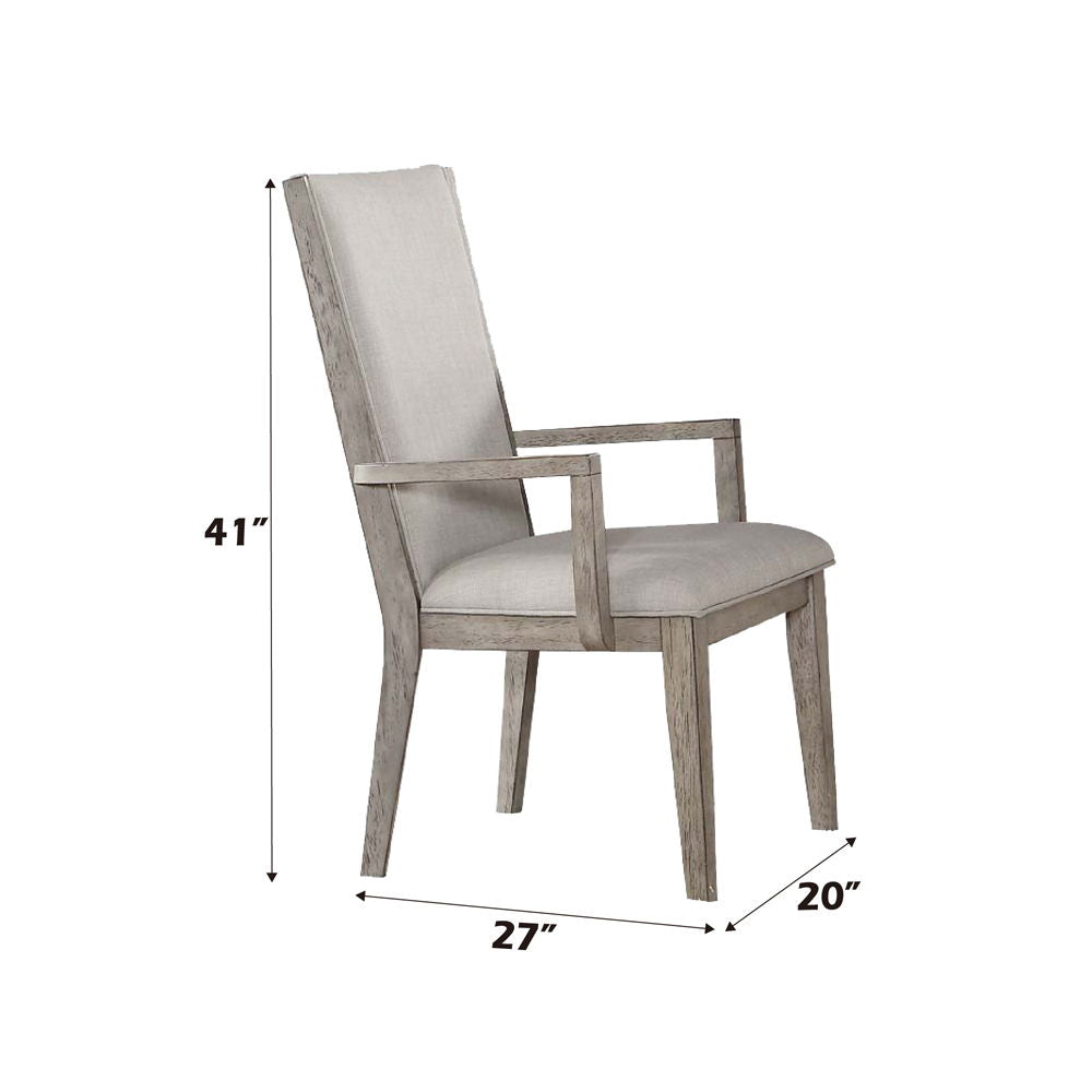 Rocky - Arm Chair (Set of 2) - Fabric & Gray Oak - Urban Living Furniture (Los Angeles, CA)