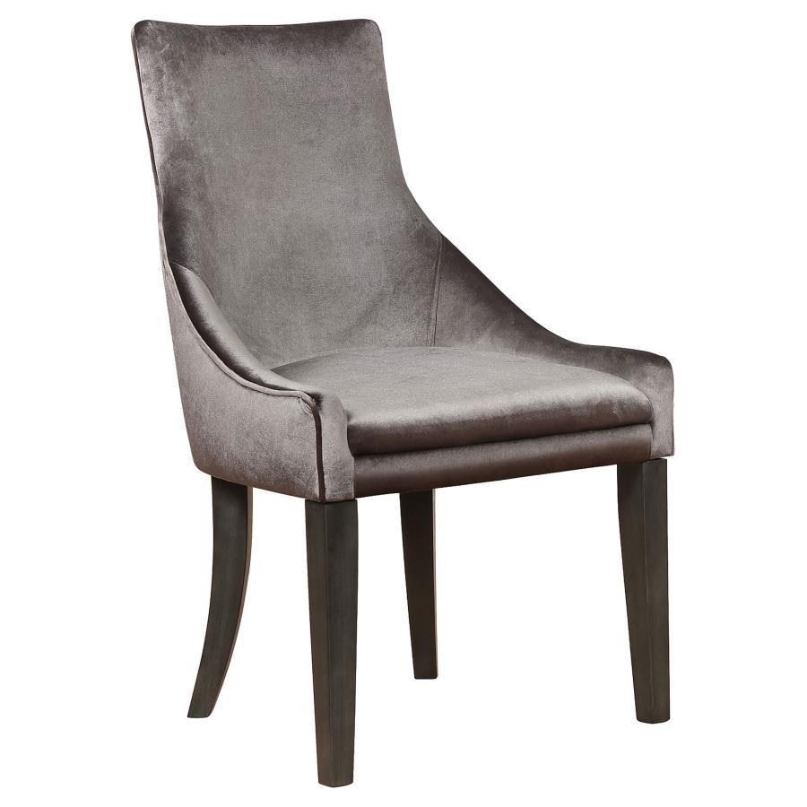 Phelps - Velvet Upholstered Dining Side Chair (Set of 2) - Gray - Urban Living Furniture (Los Angeles, CA)