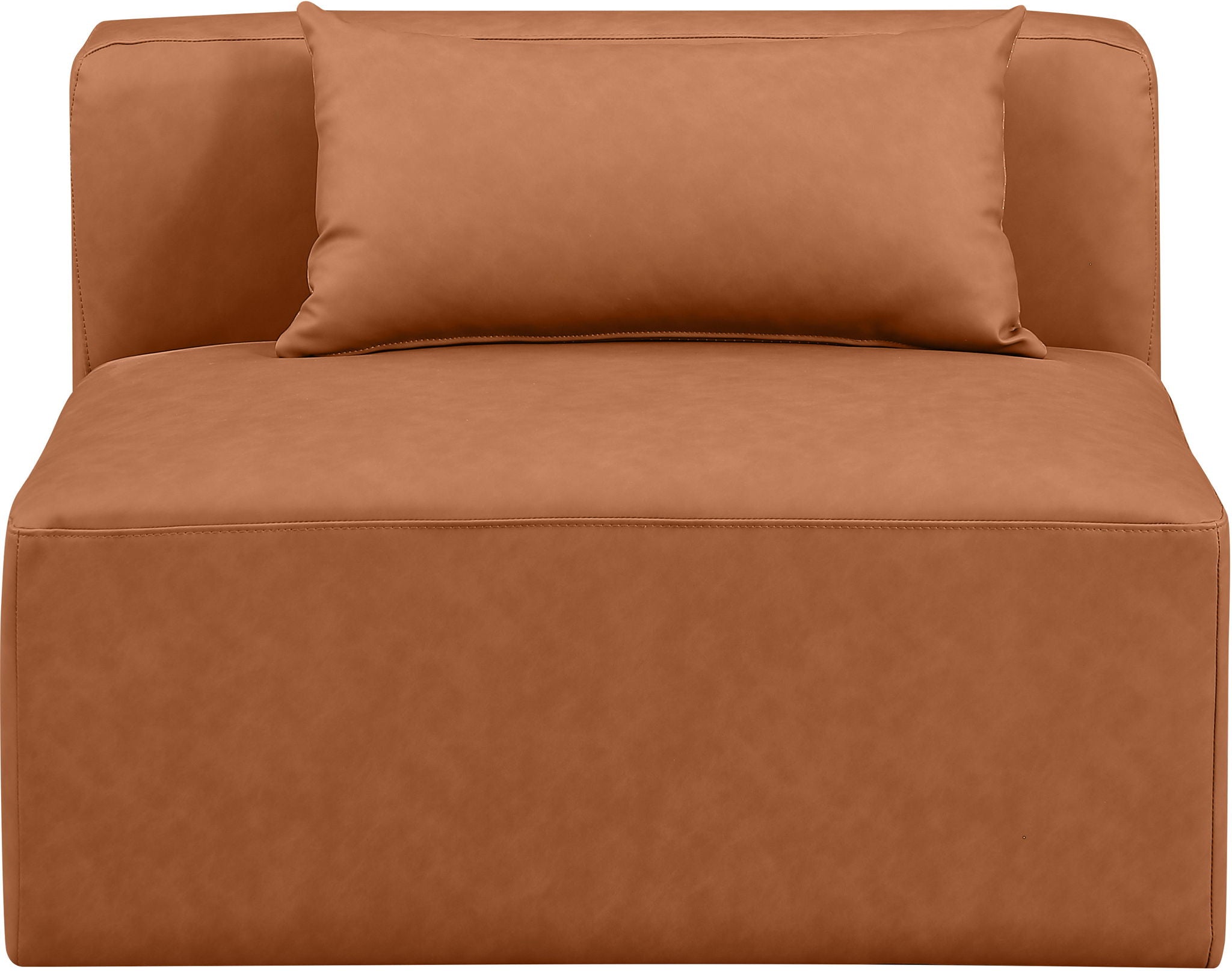 Cube - Armless Chair - Cognac - Urban Living Furniture (Los Angeles, CA)
