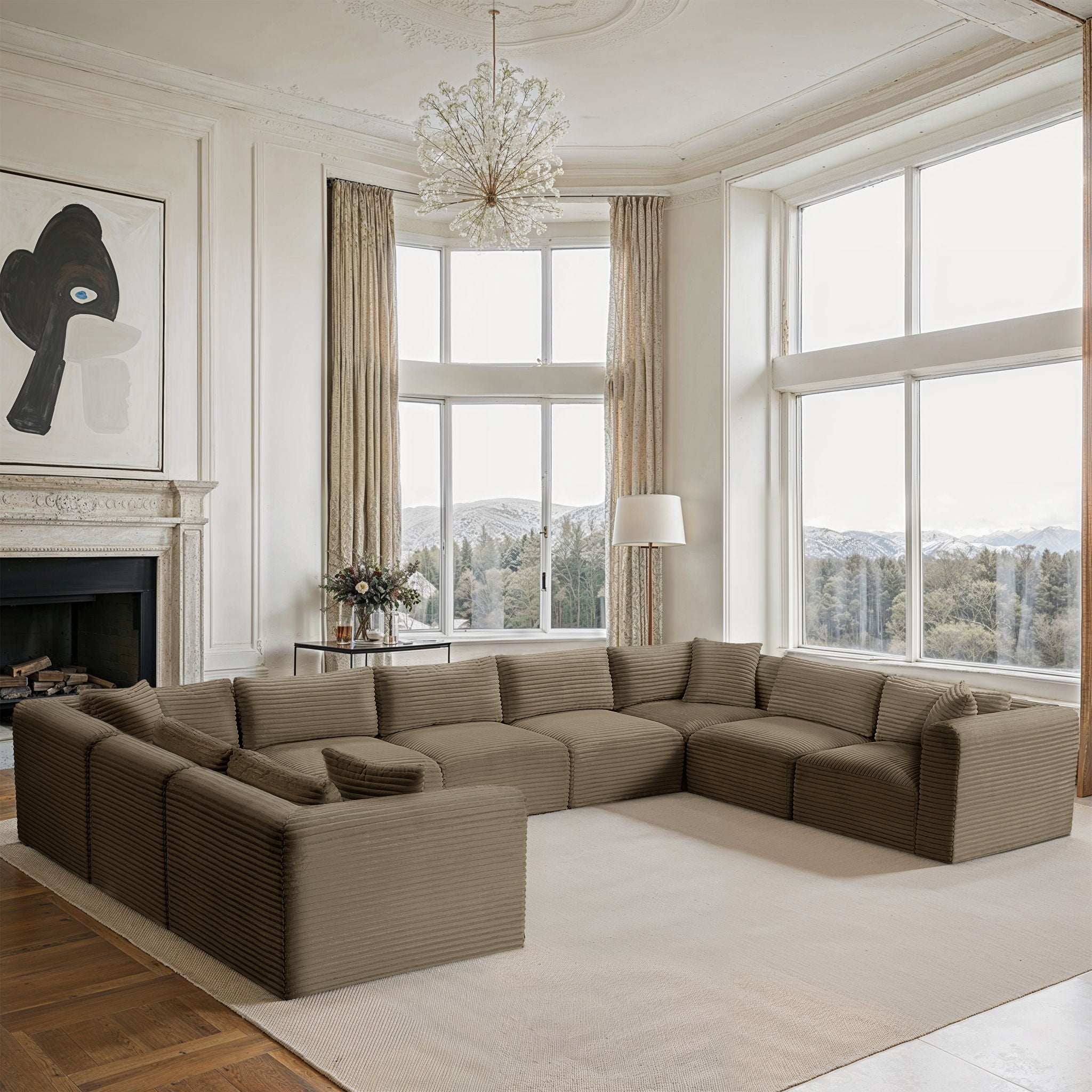Shaggy - Fabric 9 Piece Modular U-Shaped Sectional - Urban Living Furniture (Los Angeles, CA)