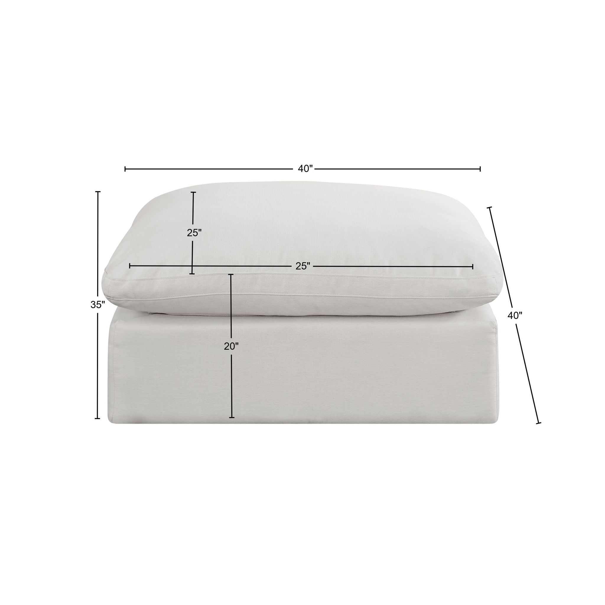 Comfy - Linen Ottoman - Urban Living Furniture (Los Angeles, CA)