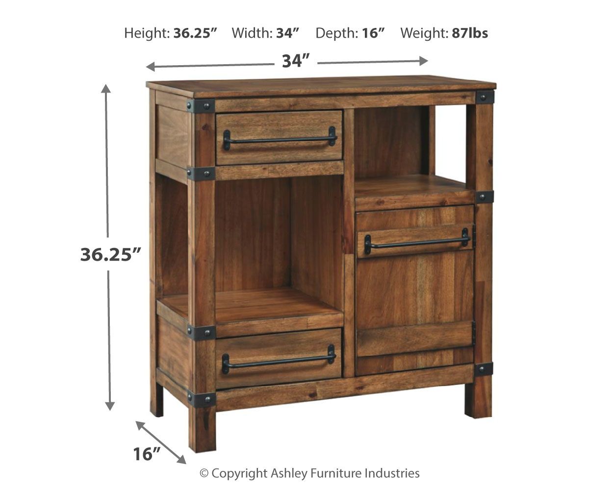 Roybeck - Light Brown / Bronze - Accent Cabinet - Urban Living Furniture (Los Angeles, CA)