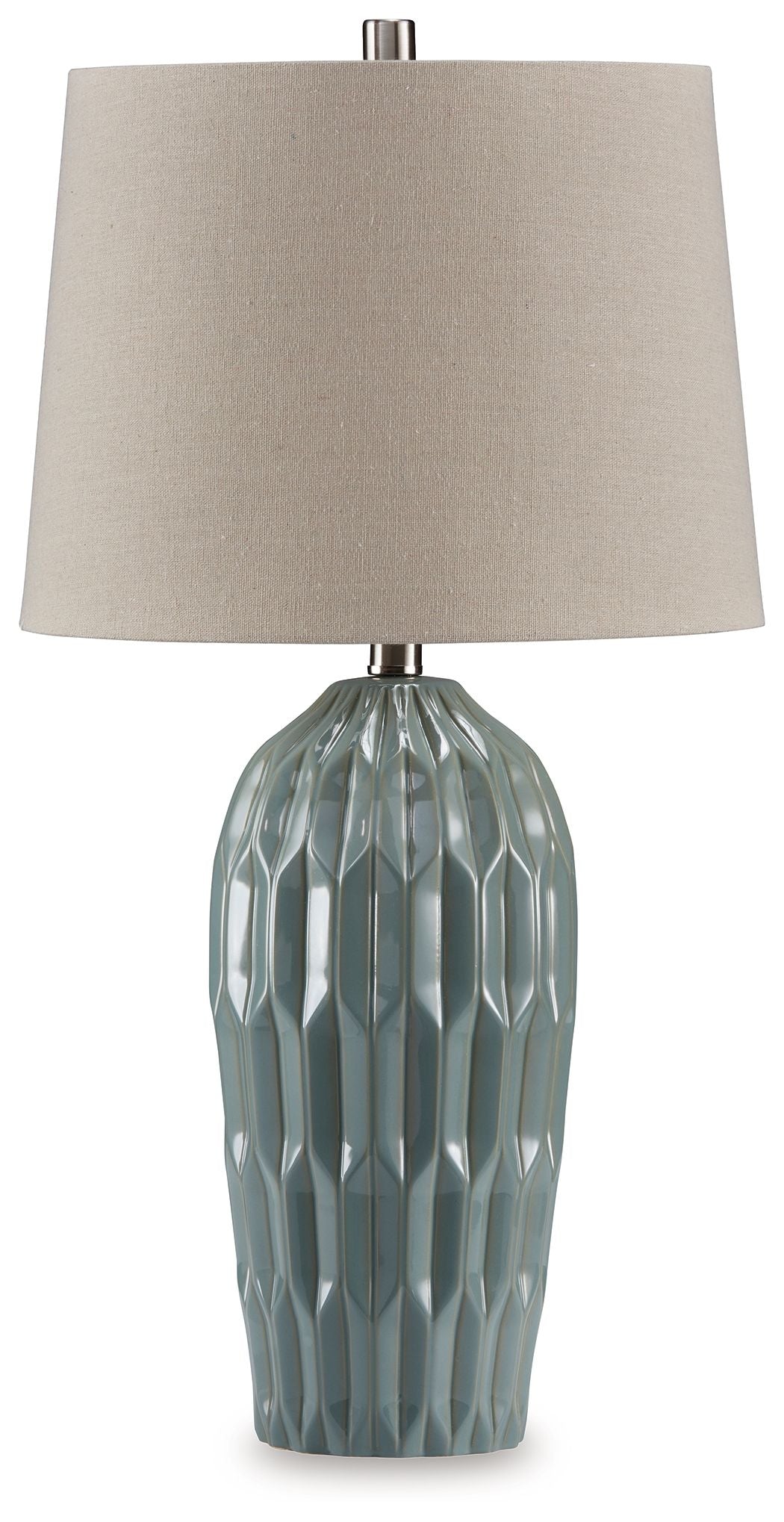 Hadbury - Ceramic Table Lamp (Set of 2) - Pale Blue / Teal - Urban Living Furniture (Los Angeles, CA)