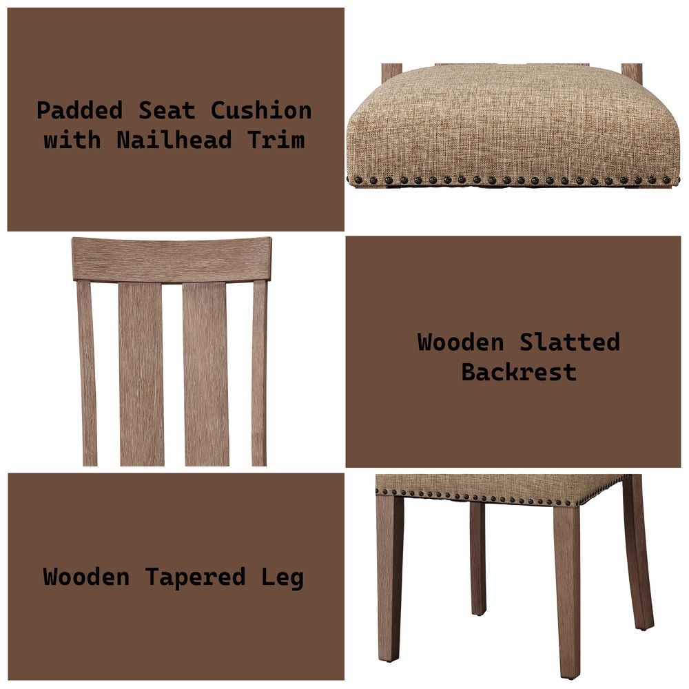 Nathaniel - Side Chair (Set of 2) - Fabric & Maple - Urban Living Furniture (Los Angeles, CA)