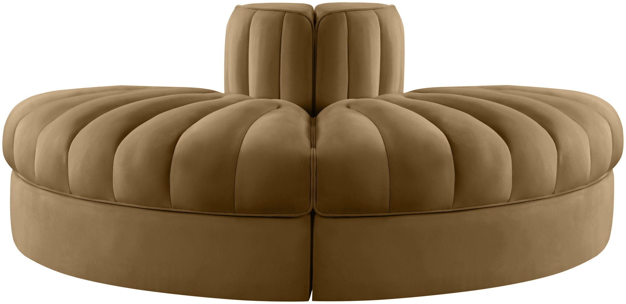Rummi - Velvet Performance Fabric Upholstered 2 Piece Rounded Modular Loveseat - Urban Living Furniture (Los Angeles, CA)