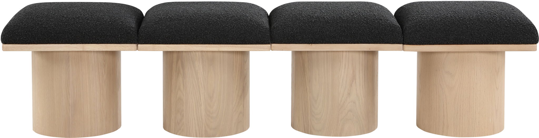 Pavilion - 4 Piece Modular Bench With Natural Base