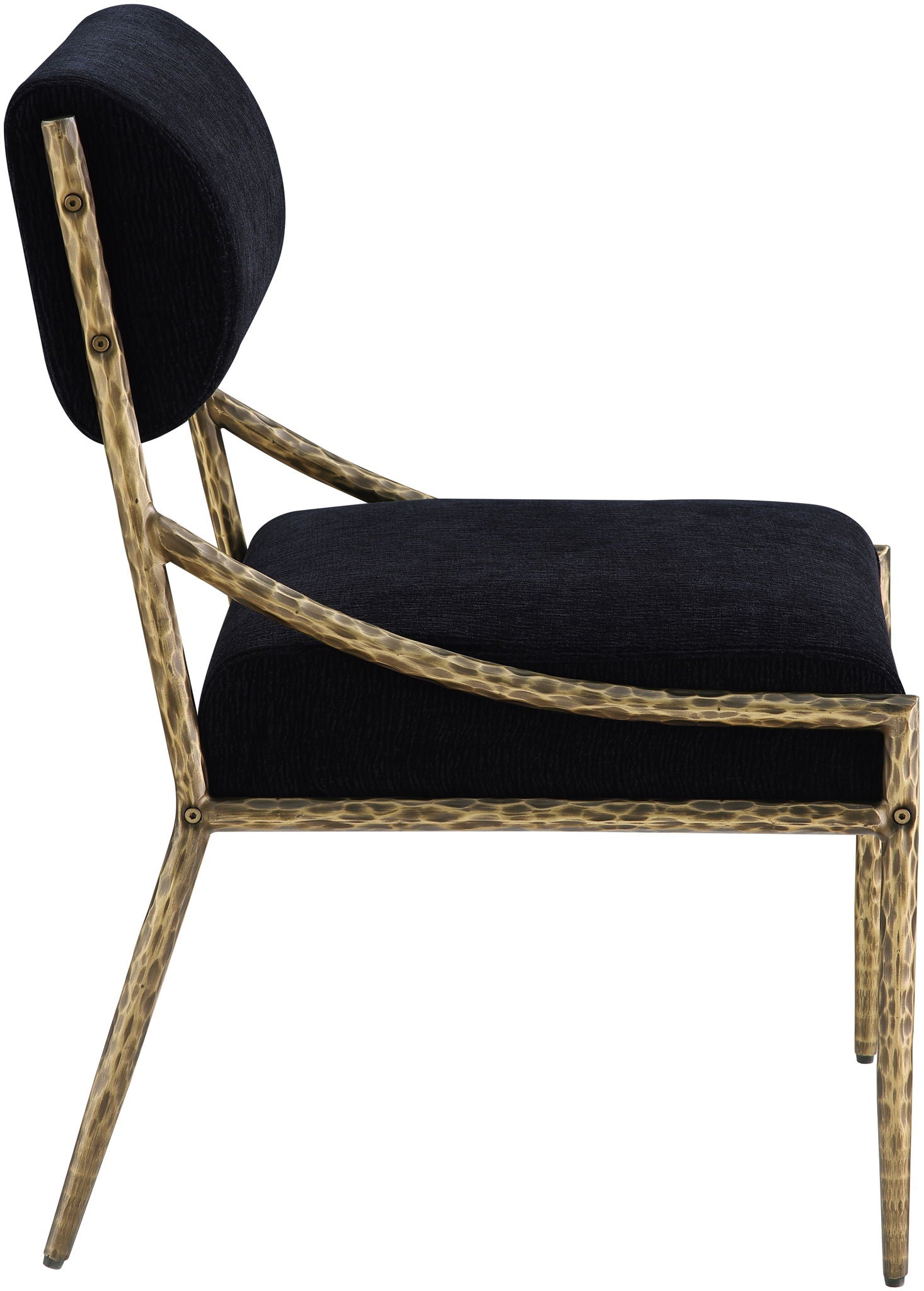 Bastille - Upholstered Dining Side Chair (Set of 2) - Brass Frame - Urban Living Furniture (Los Angeles, CA)