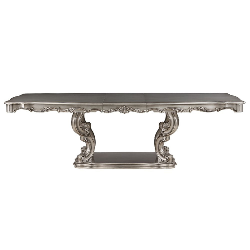 Ariadne - Dining Table With Pedestal - Antique Platinum - Urban Living Furniture (Los Angeles, CA)
