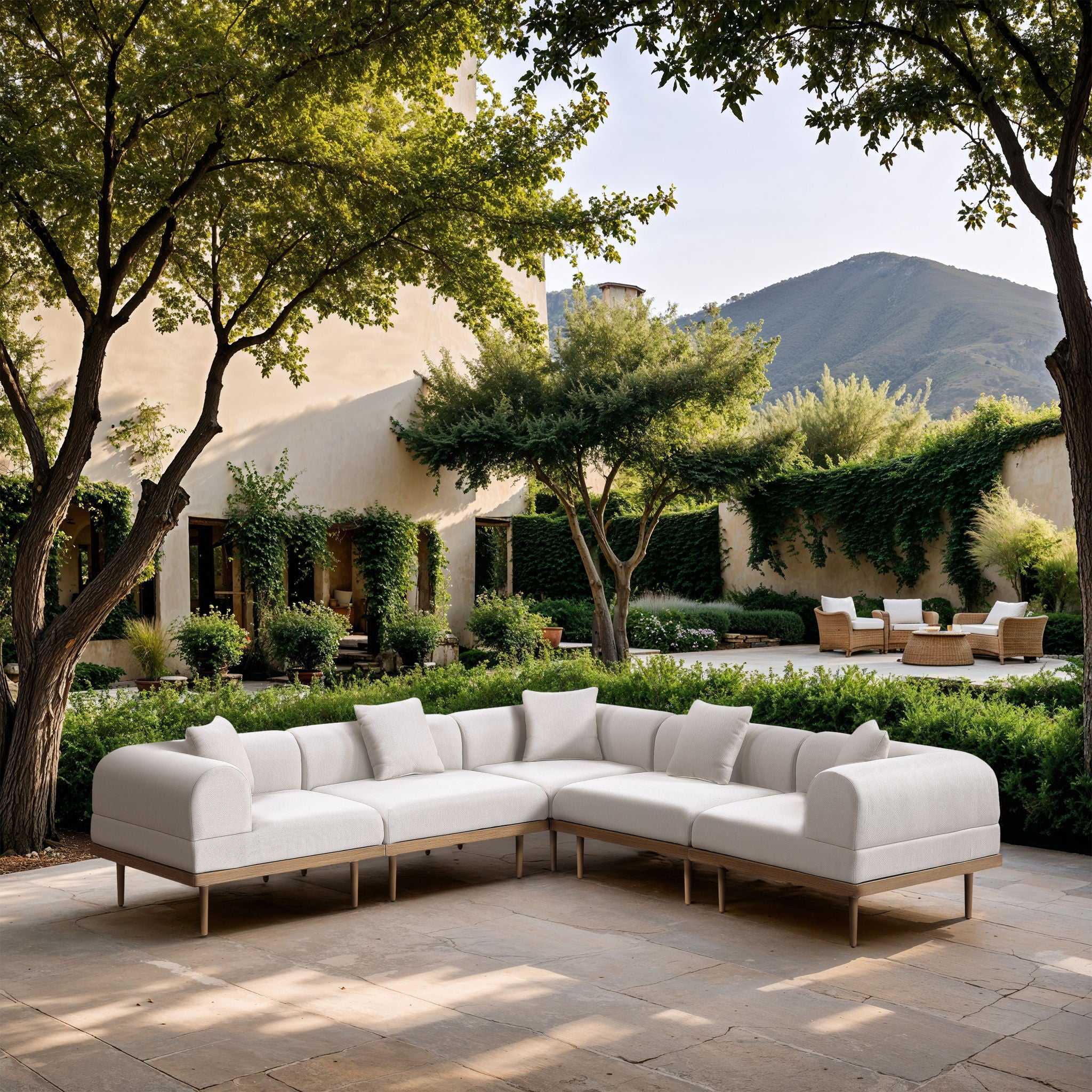 Laguna - 5 Piece 106.5" Upholstered Outdoor Patio Modular Sectional - Urban Living Furniture (Los Angeles, CA)