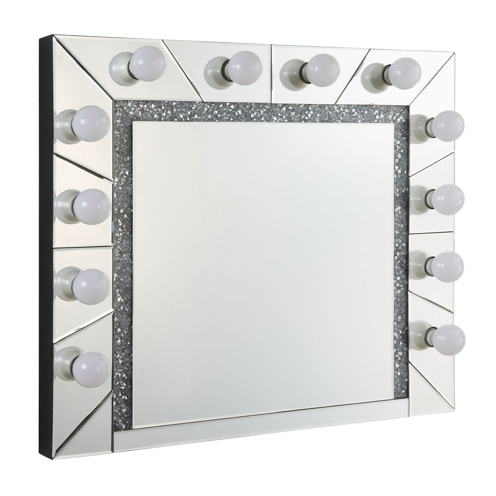 Noralie - 28" Accent Mirror - Mirrored & Faux Diamonds - Urban Living Furniture (Los Angeles, CA)