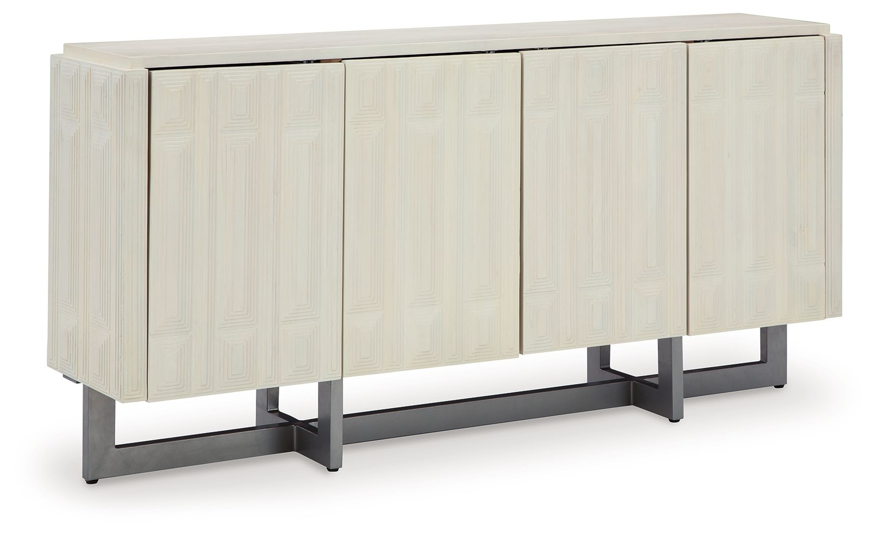 Ornawel - Distressed White - Accent Cabinet - Urban Living Furniture (Los Angeles, CA)